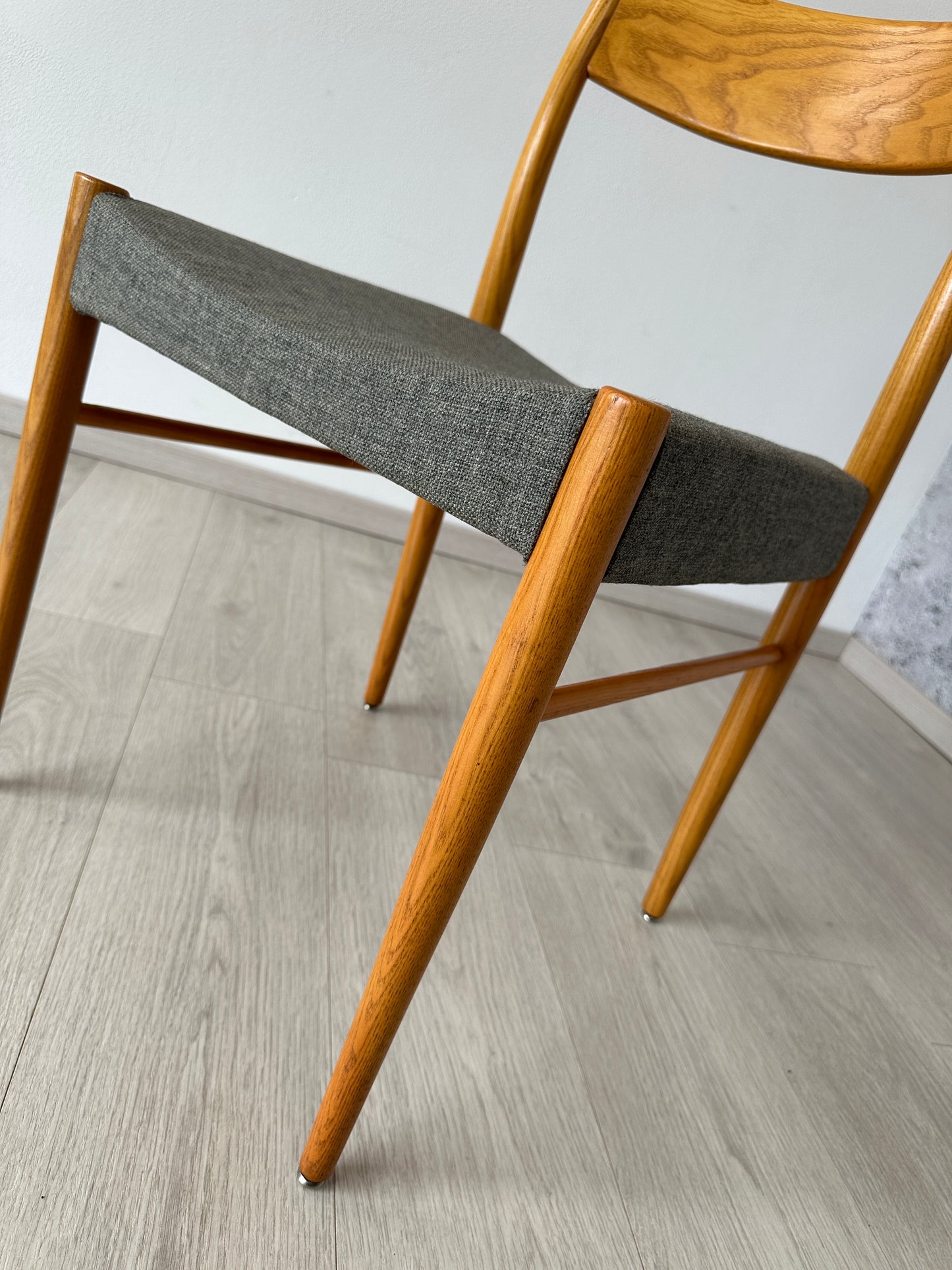 Vintage Eichenholz Schreibtisch-Stuhl / Esszimmer-Stuhl, 60er 70er