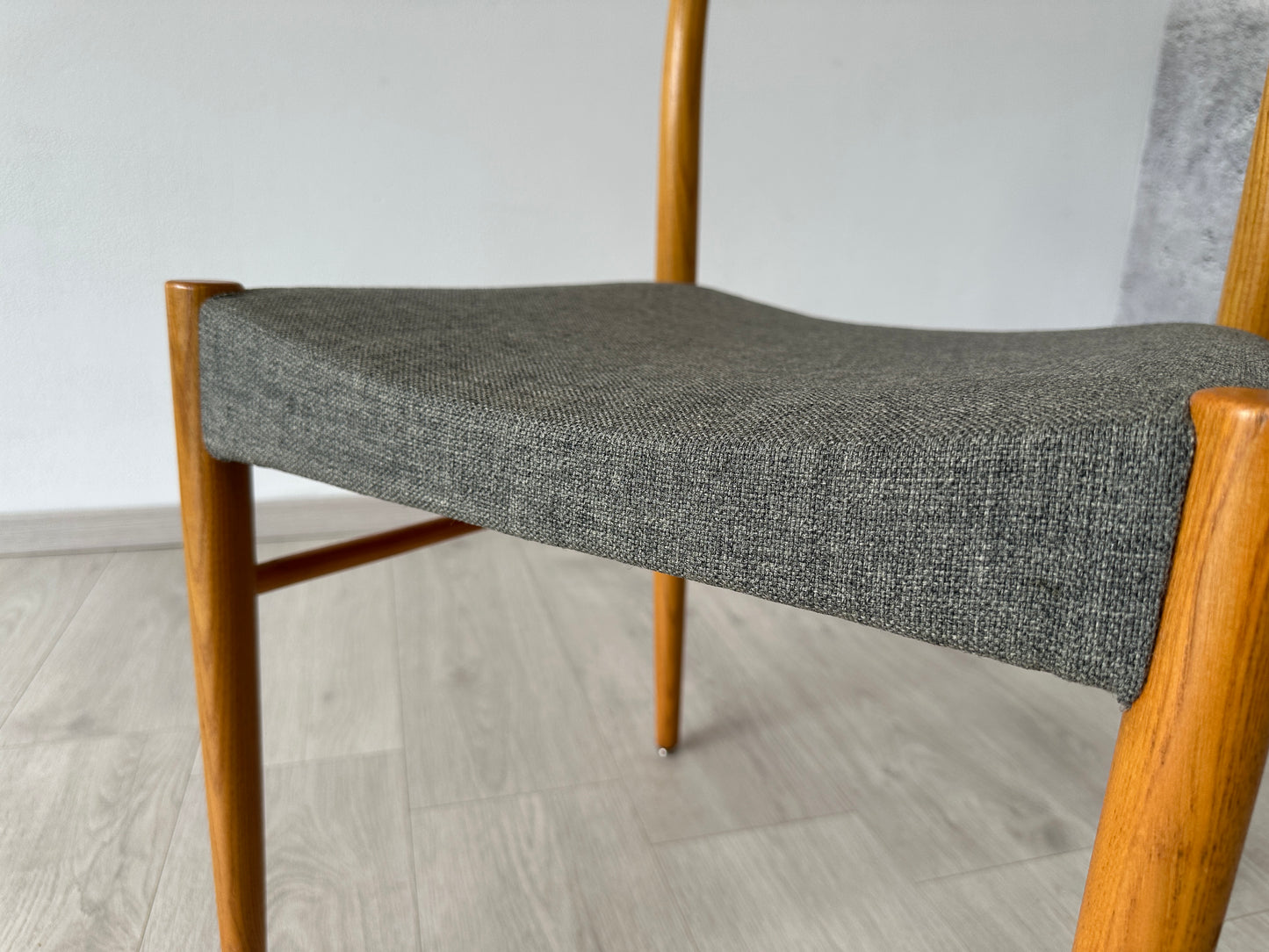 Vintage Eichenholz Schreibtisch-Stuhl / Esszimmer-Stuhl, 60er 70er