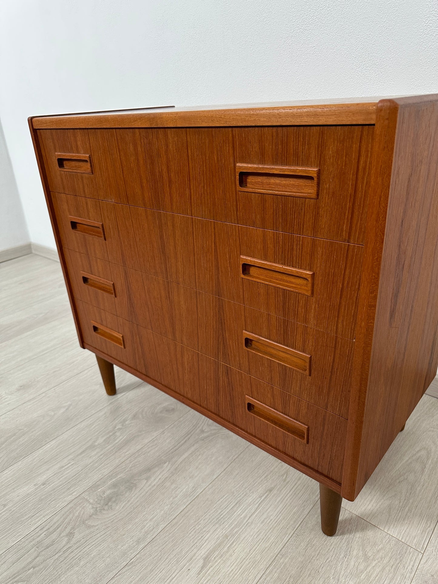 Dänische Teak Kommode mit 4 Schubladen, 1960er