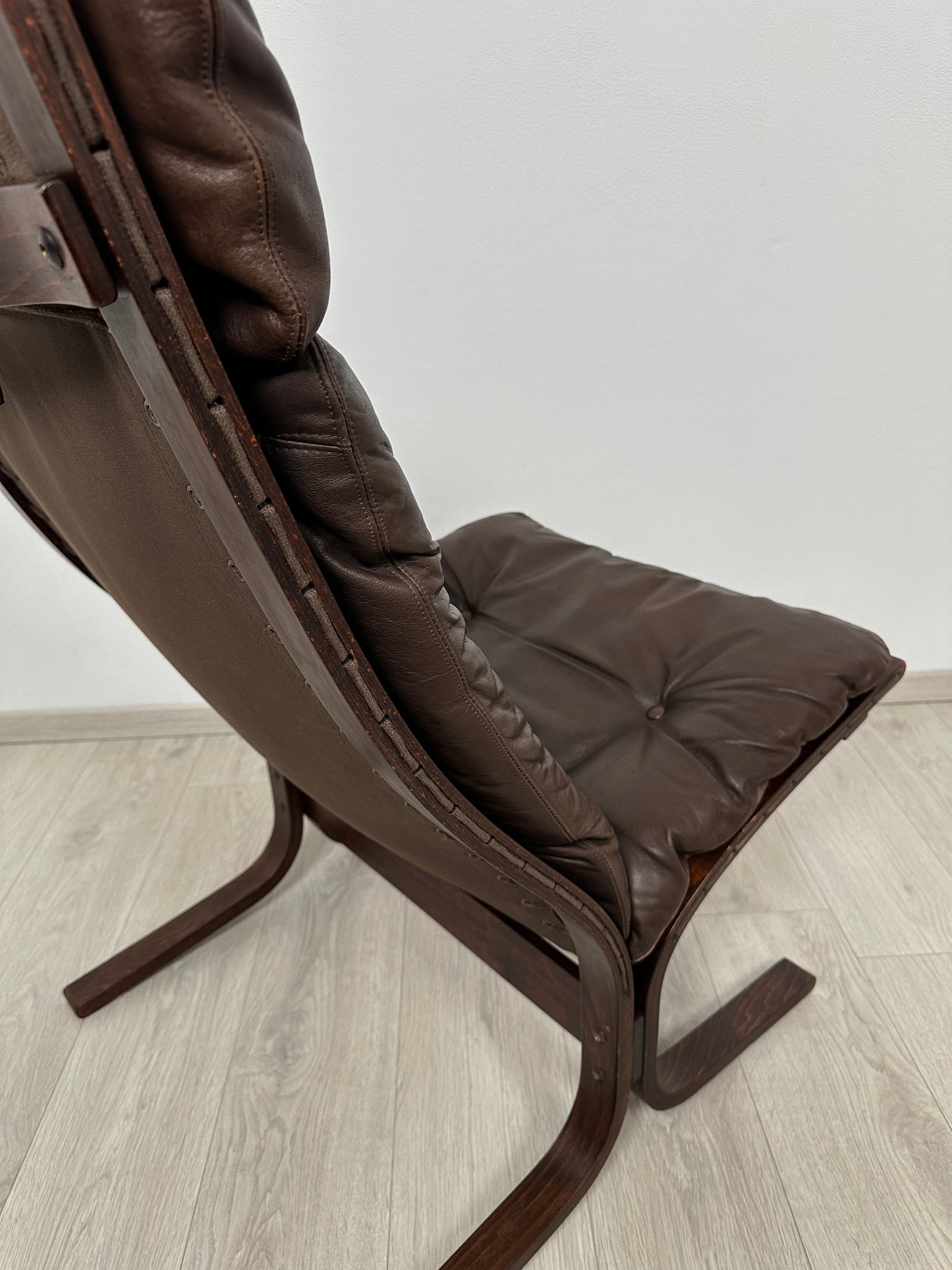 Lounge Sessel by Ingmar Relling für Westnofa mit Lederauflage, 60er 70er