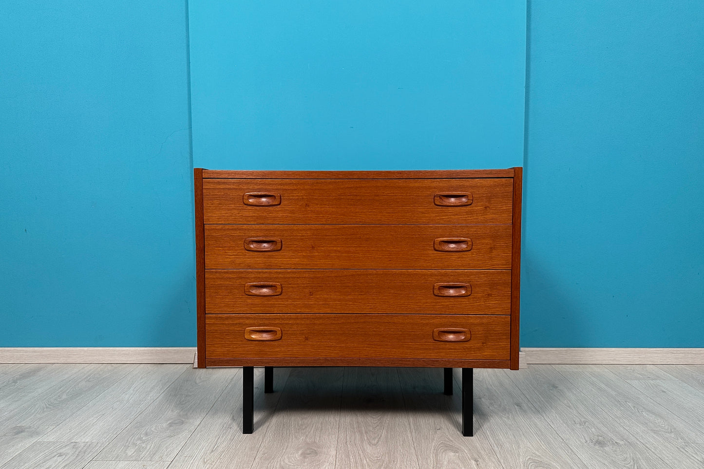MidCentury Teak Kommode mit 4 Schubladen, 1960er