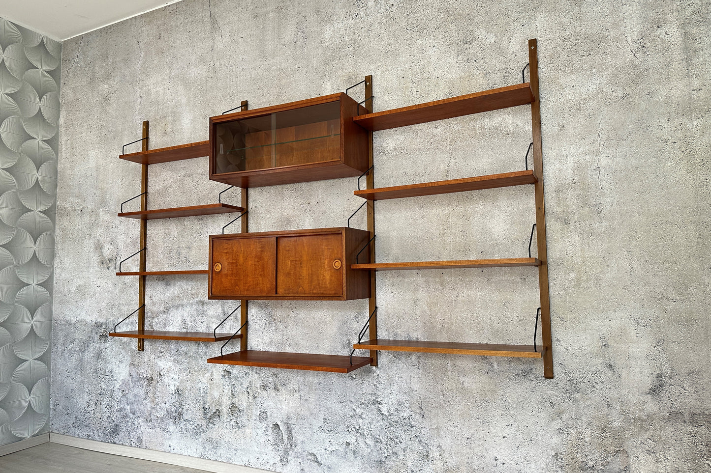 Dänisches Teak Regal / Regalsystem "Royal” by Cadovius, 1950er