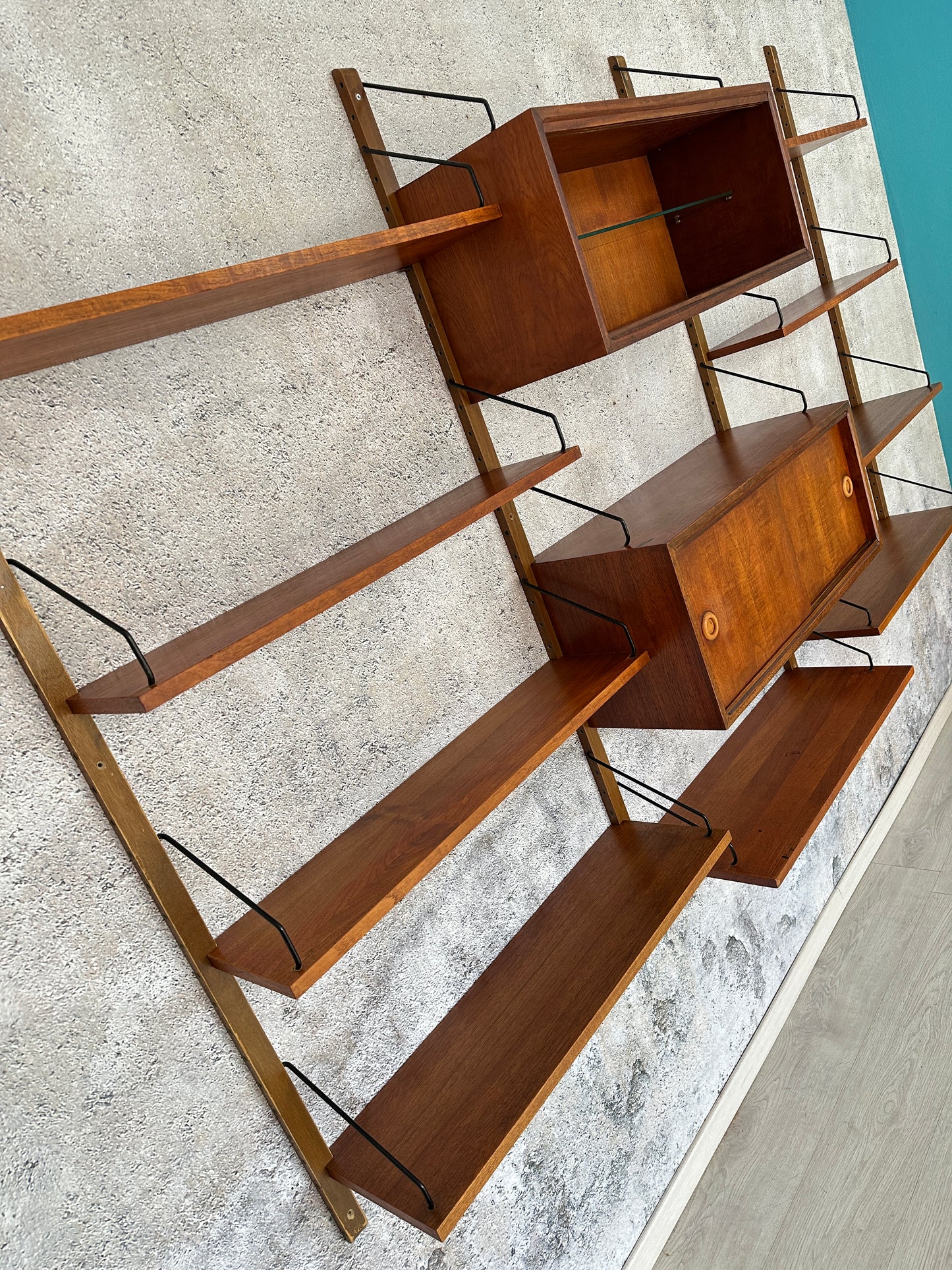 Dänisches Teak Regal / Regalsystem "Royal” by Cadovius, 1950er
