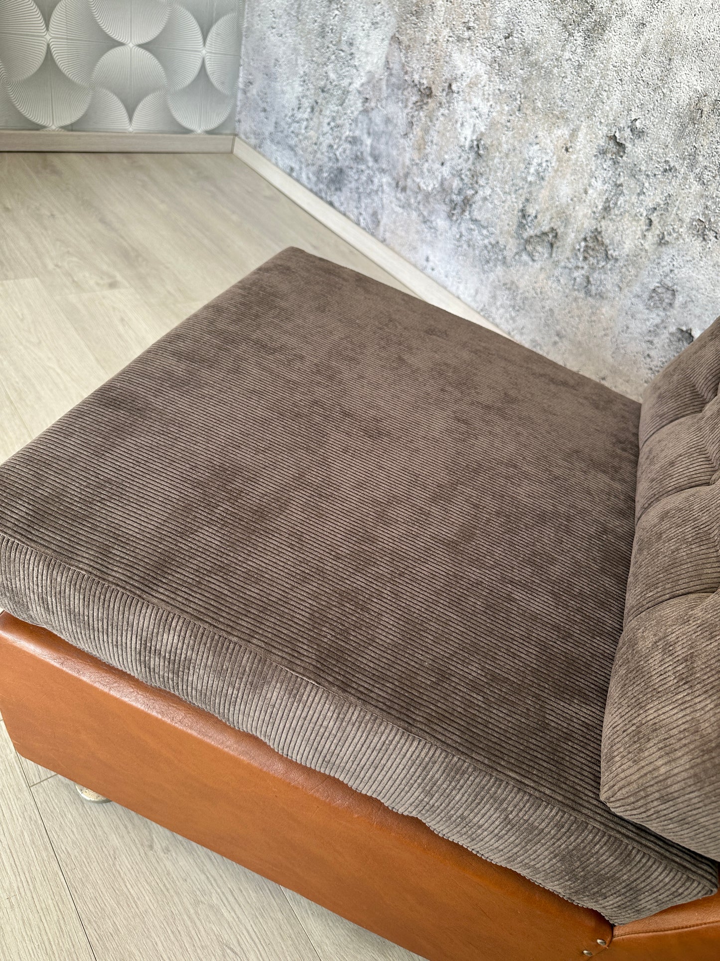 Modularer VINTAGE Lounge Sessel / Relax Chair mit Cordauflage - DDR