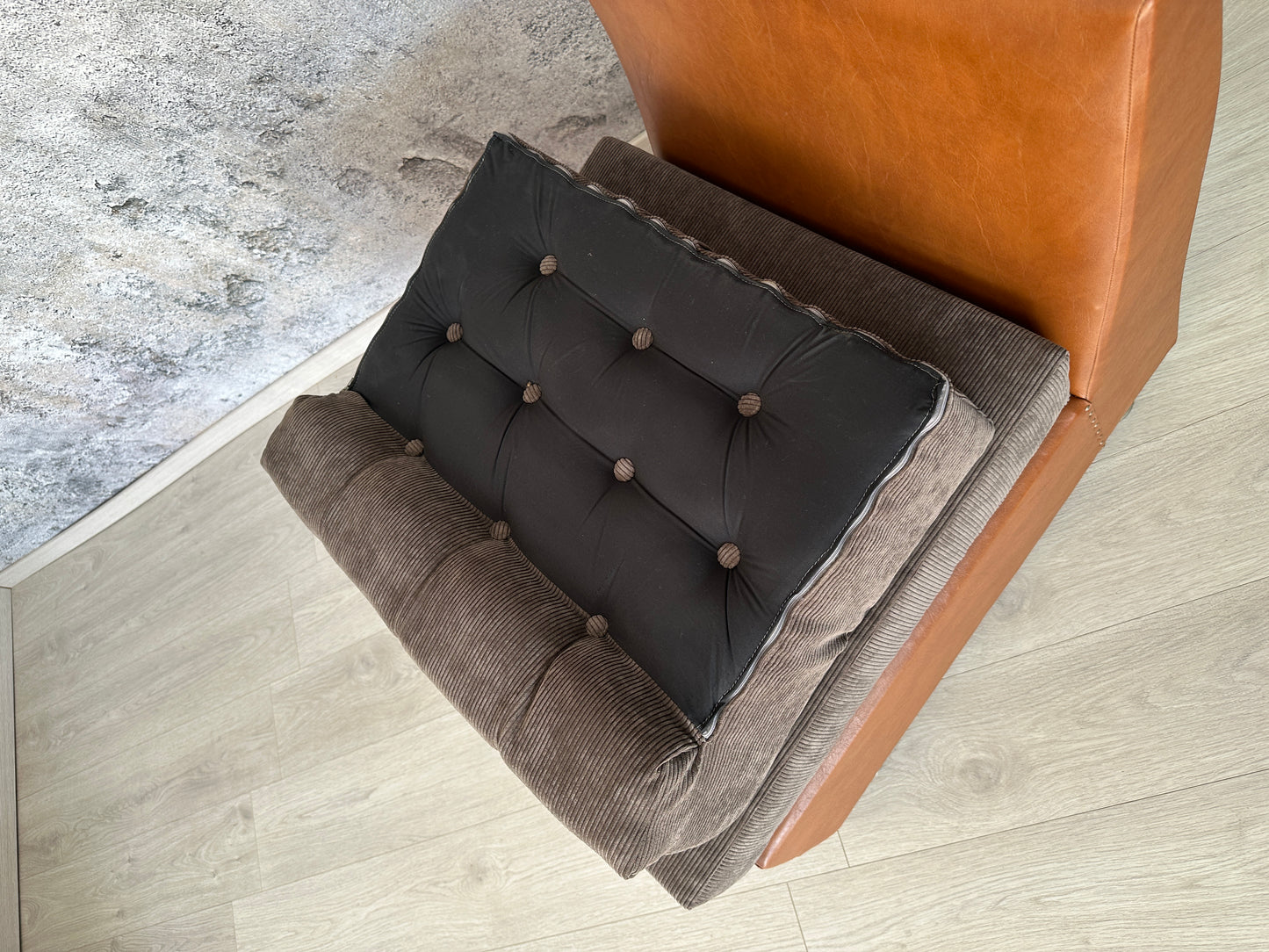 Modularer VINTAGE Lounge Sessel / Relax Chair mit Cordauflage - DDR