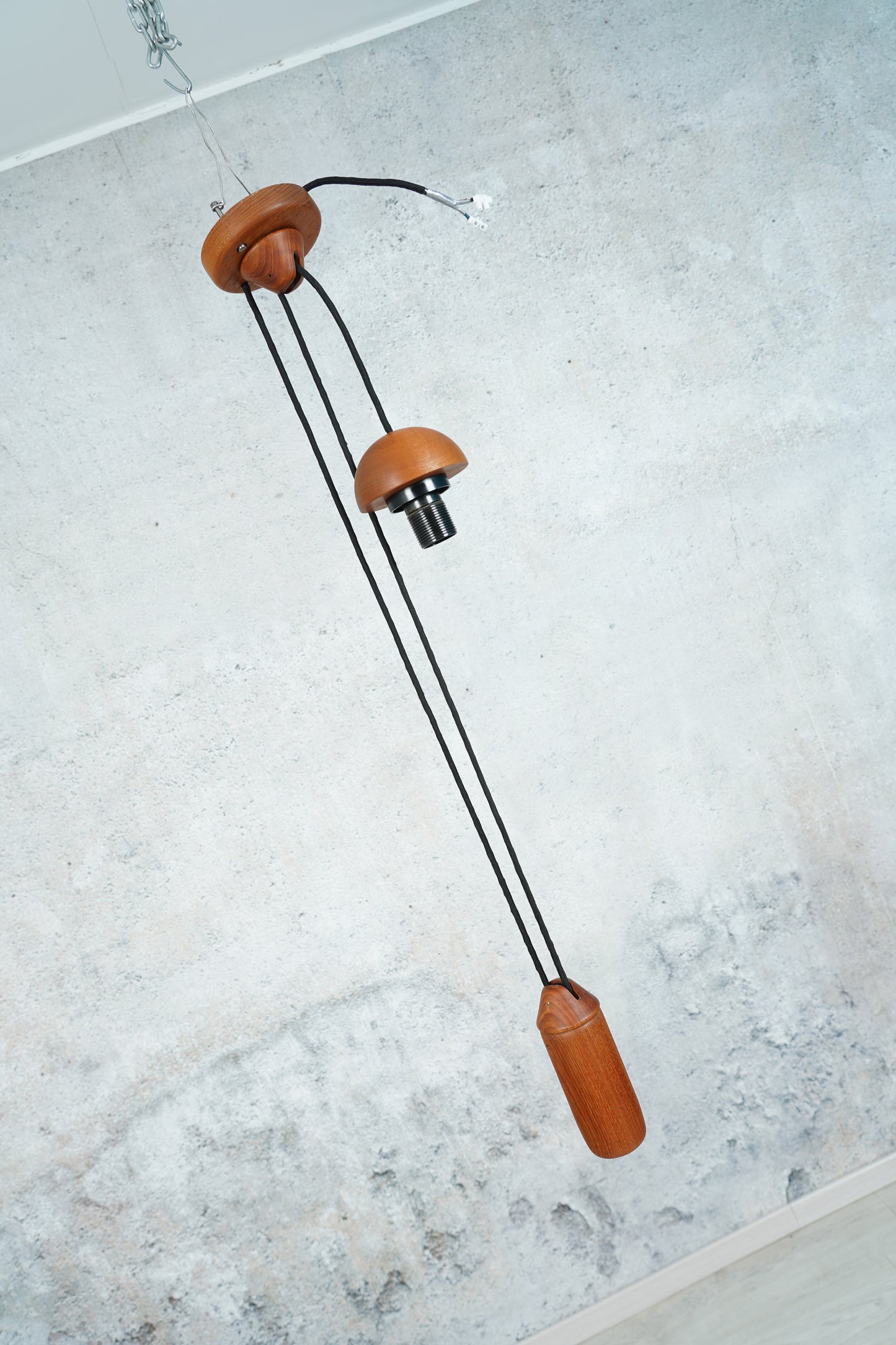 Domus Teak Pendellampe / Deckenlampe, 1960er