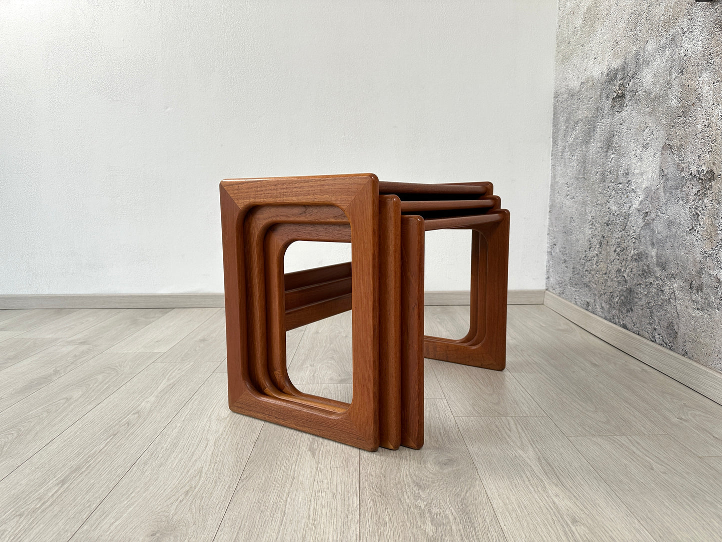 Danish Teak 3-Satztische / Couchtische Salin Nyborg, 1960er