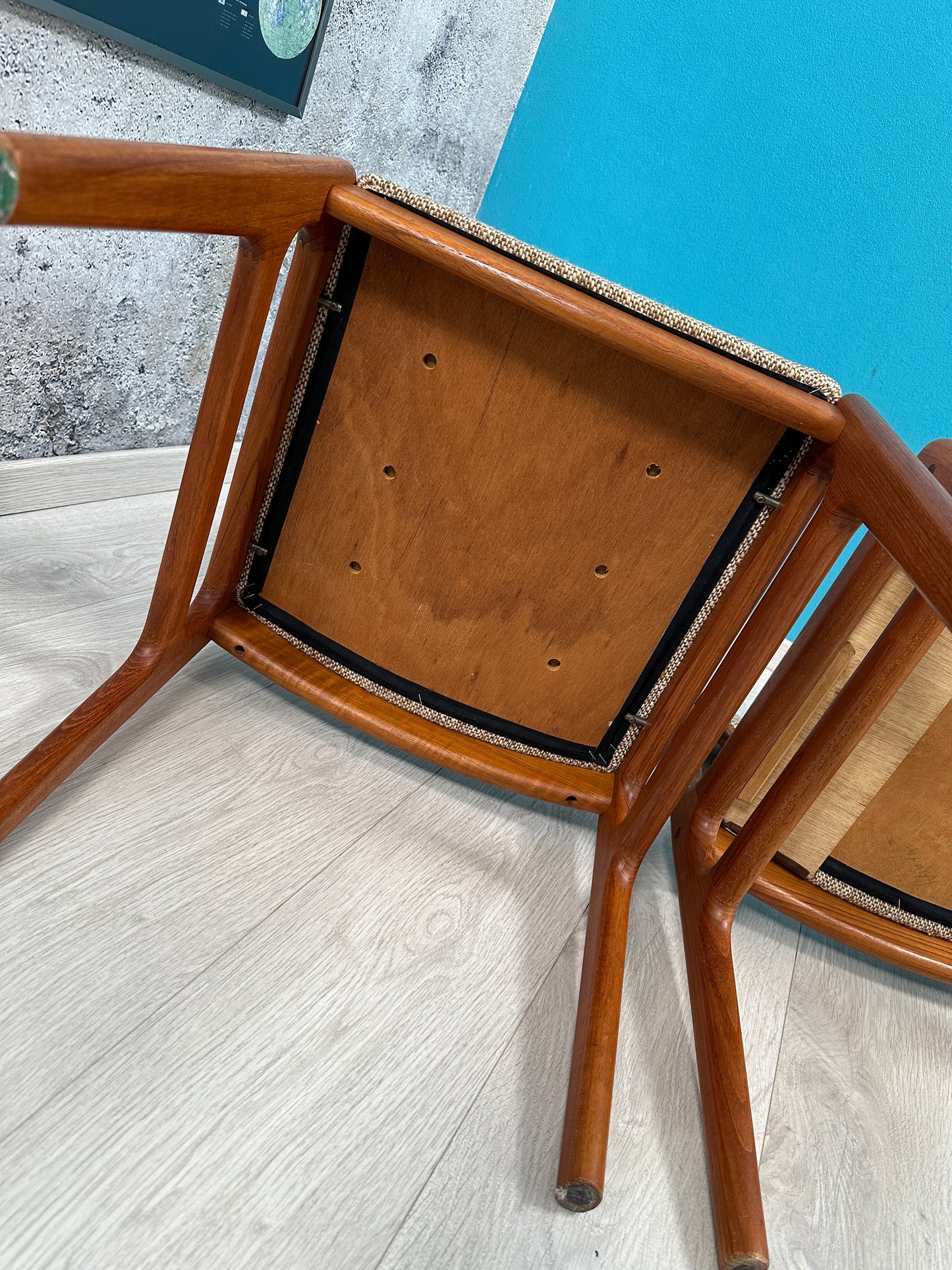 2er Set Dänische Teak Stühle by Johannes Andersen für Uldum, 60er