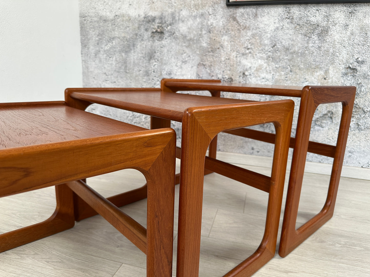 Danish Teak 3-Satztische / Couchtische Salin Nyborg, 1960er