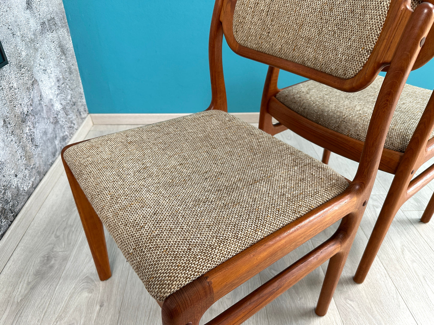 2er Set Dänische Teak Stühle by Johannes Andersen für Uldum, 60er