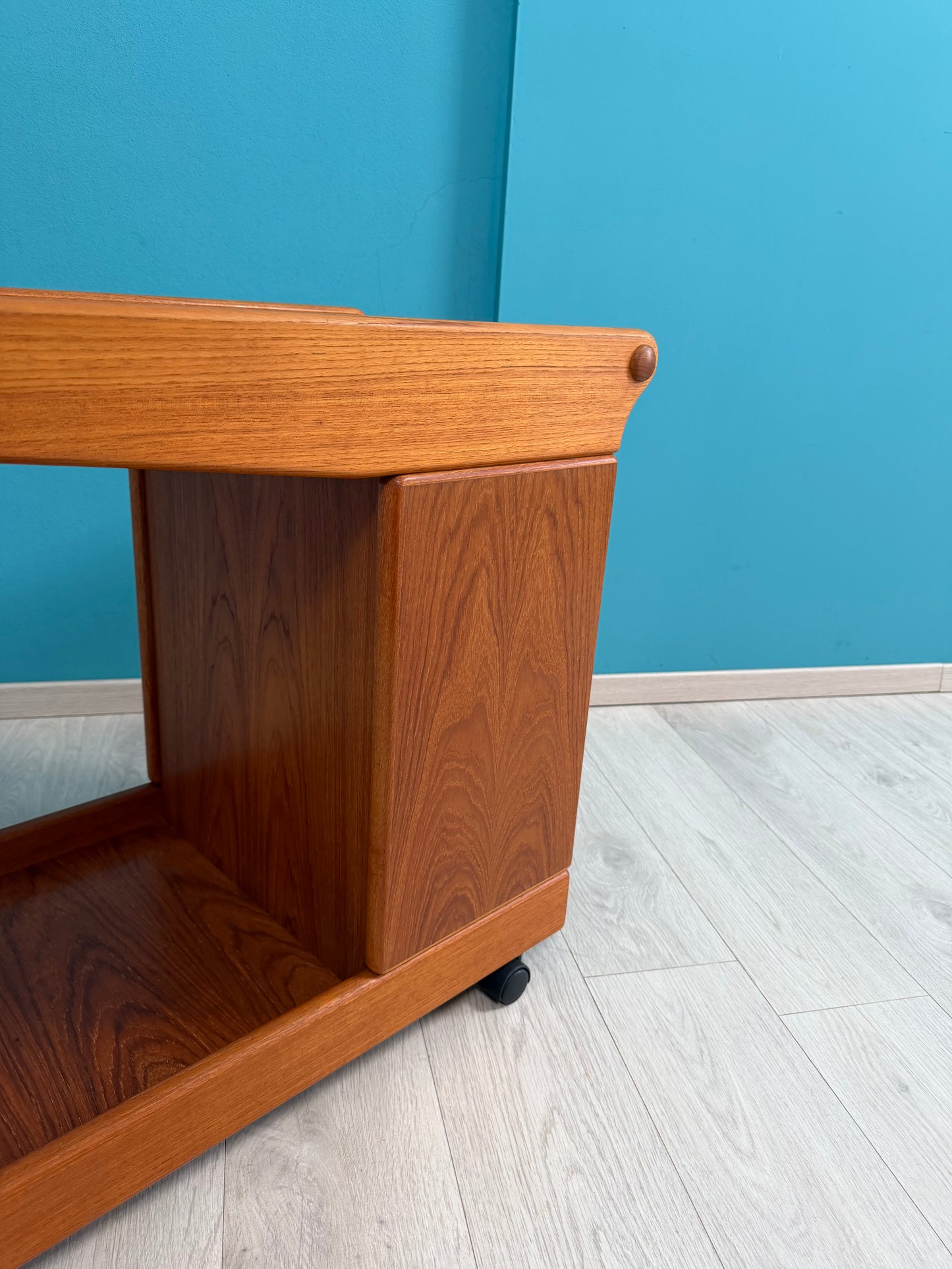 Danish Teak Servierwagen / Barwagen by Bornholm, 70er