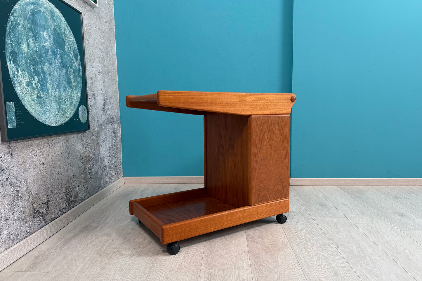 Danish Teak Servierwagen / Barwagen by Bornholm, 70er