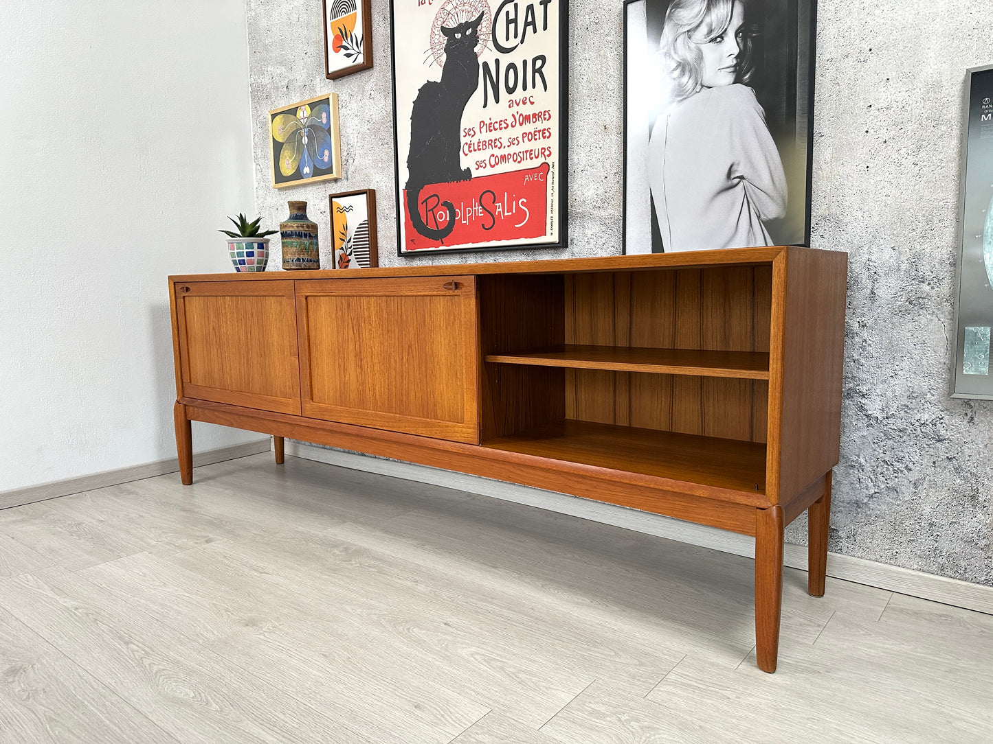 Dänisches Teak Sideboard by H.W. Klein für Bramin, 1960er