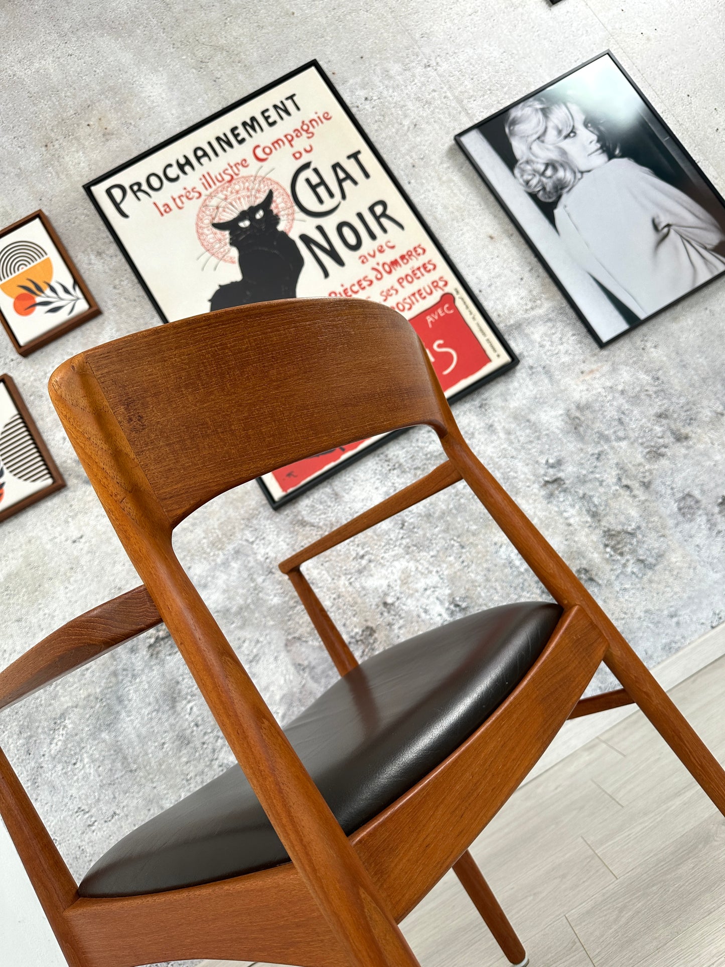 Danish Teak-Armlehnenstuhl / Schreibtischstuhl Kjaernulf für KS Møbler, 60er