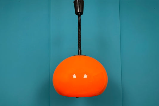 Orange Space Age Leuchte / Deckenlampe Kunststoff, 1970er
