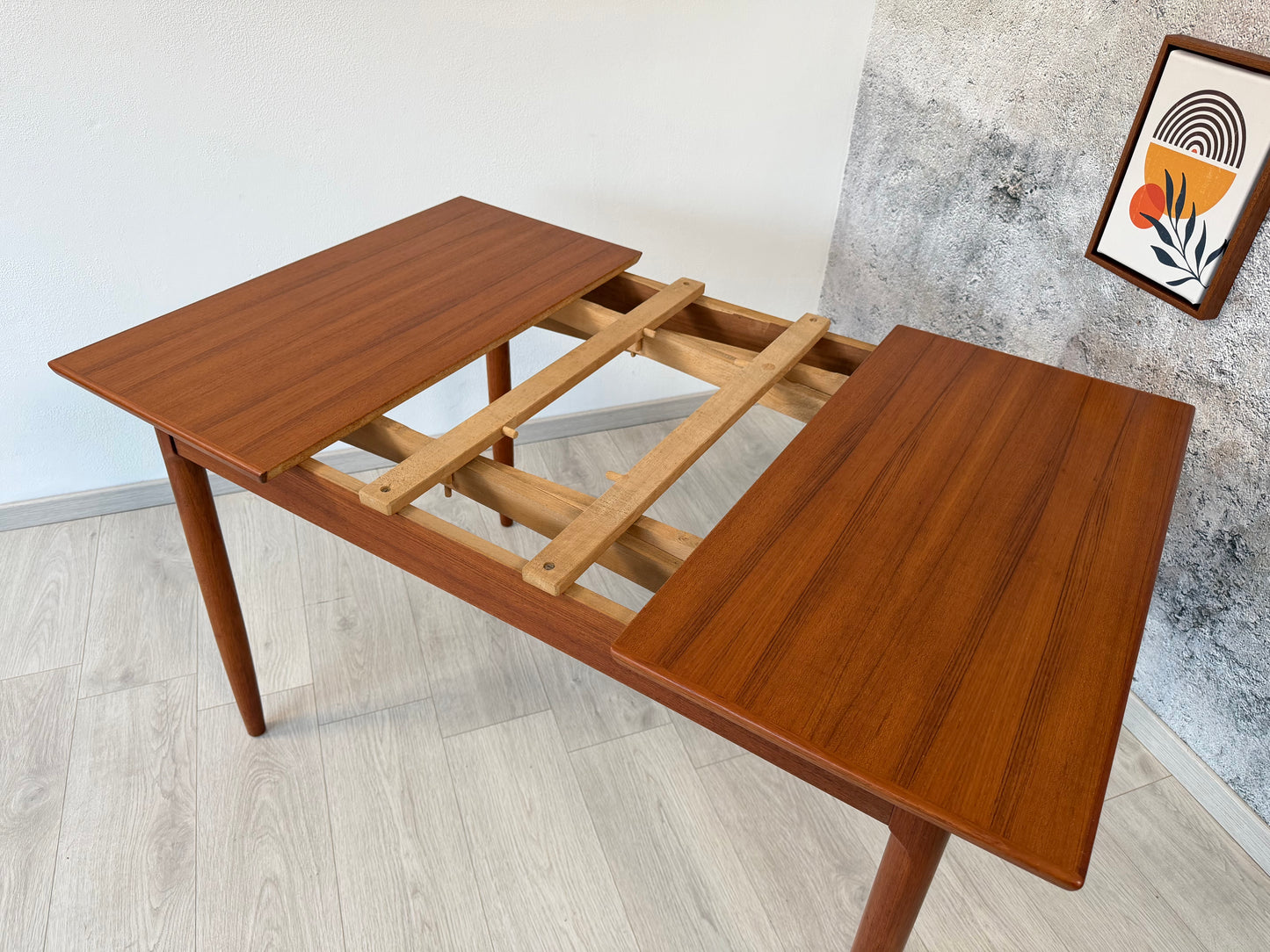 Dänischer Mid Century Teak Esstisch, 1960er