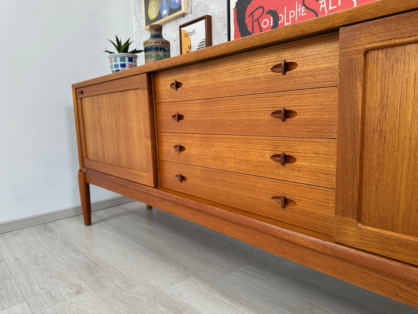 Dänisches Teak Sideboard by H.W. Klein für Bramin, 1960er