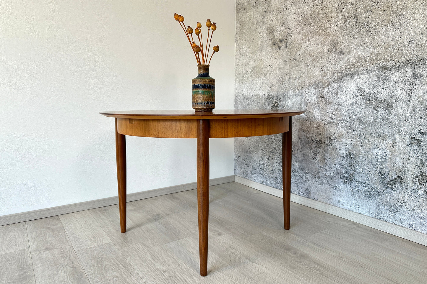 Erweiterbarer Mid-Century Teakholz Esstisch by Lübke, 1960er