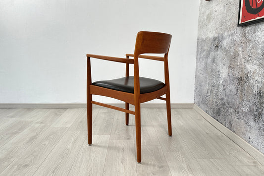 Danish Teak-Armlehnenstuhl / Schreibtischstuhl Kjaernulf für KS Møbler, 60er
