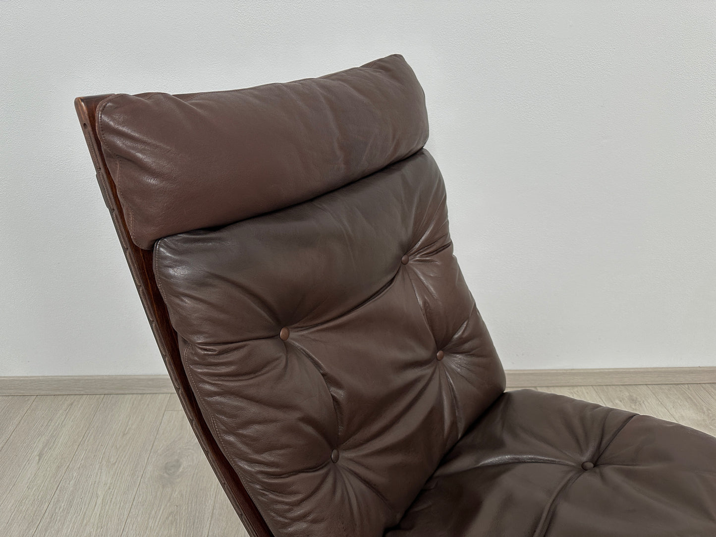 Lounge Sessel by Ingmar Relling für Westnofa mit Lederauflage, 60er 70er