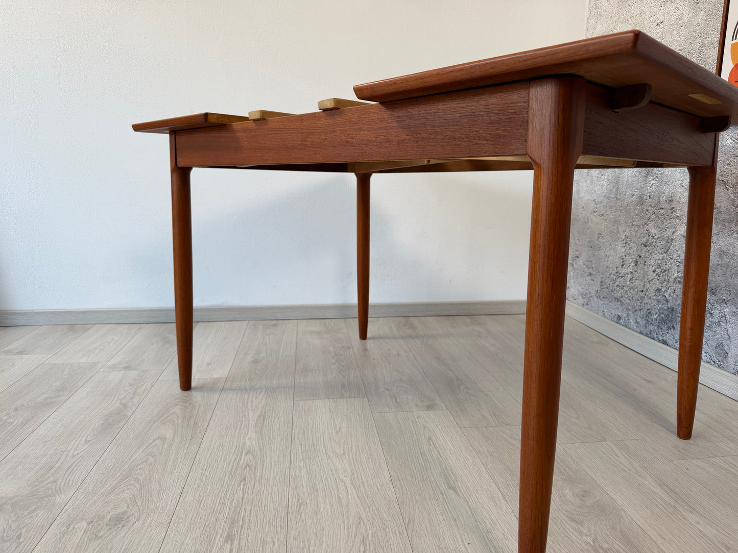 Dänischer Mid Century Teak Esstisch, 1960er