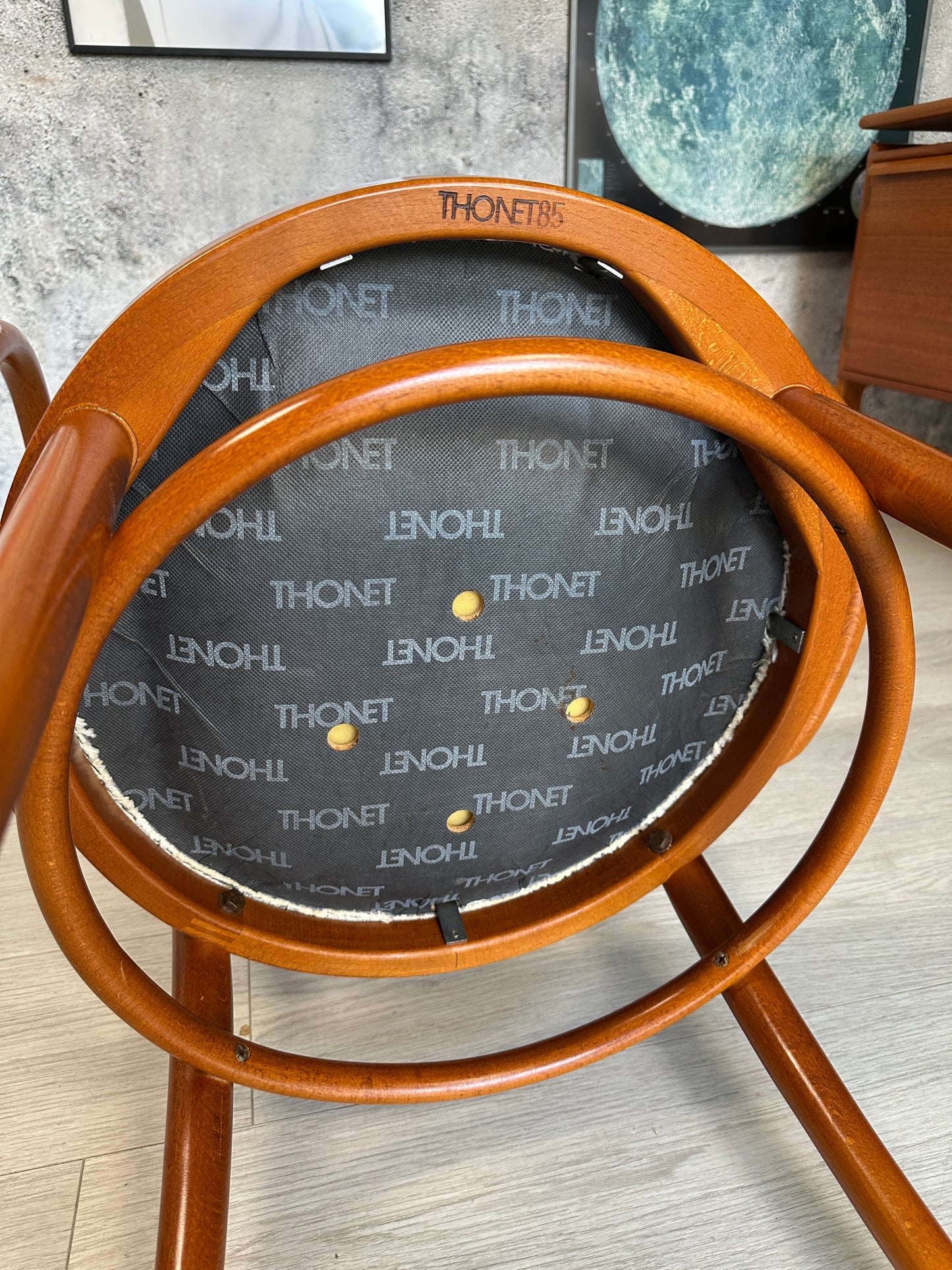 Thonet 210 P Stuhl / Sessel mit Armlehne, 80er