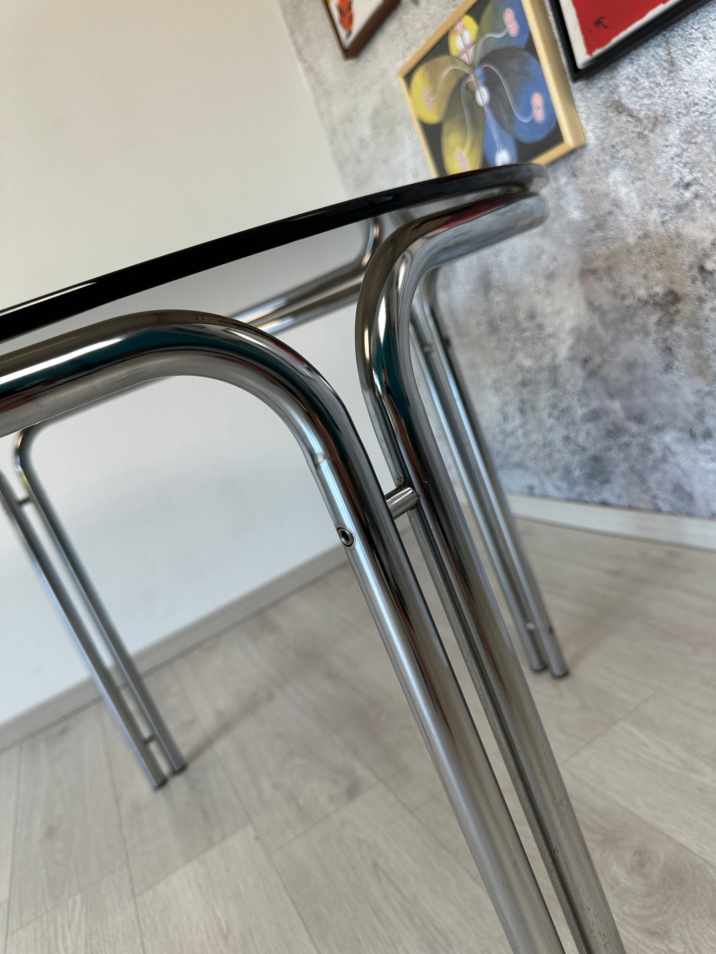 Space Age Esszimmer-Set aus Esstisch + 4 Stühle, 70er