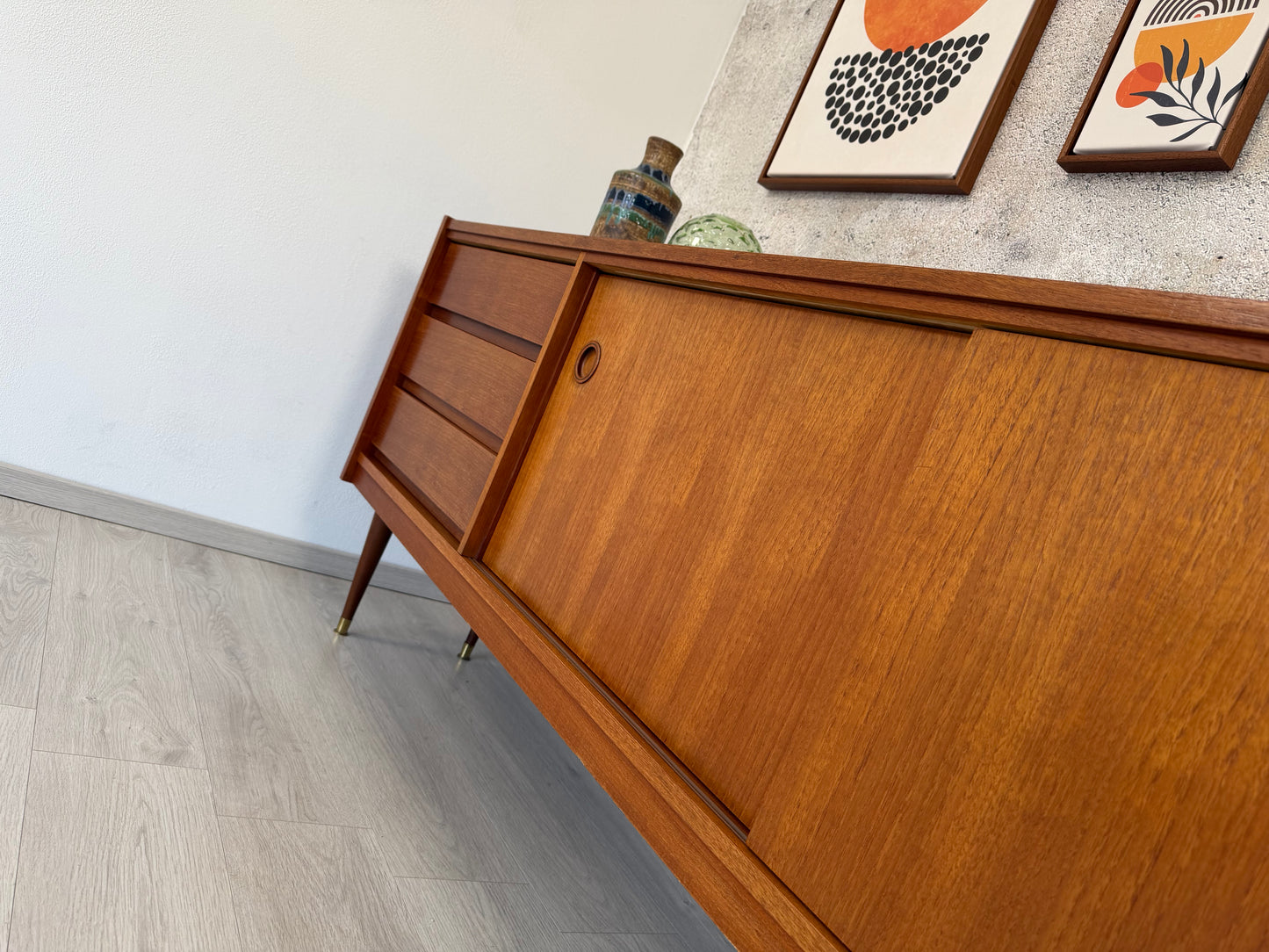 Mid Century Teak Sideboard 200cm, 1960er