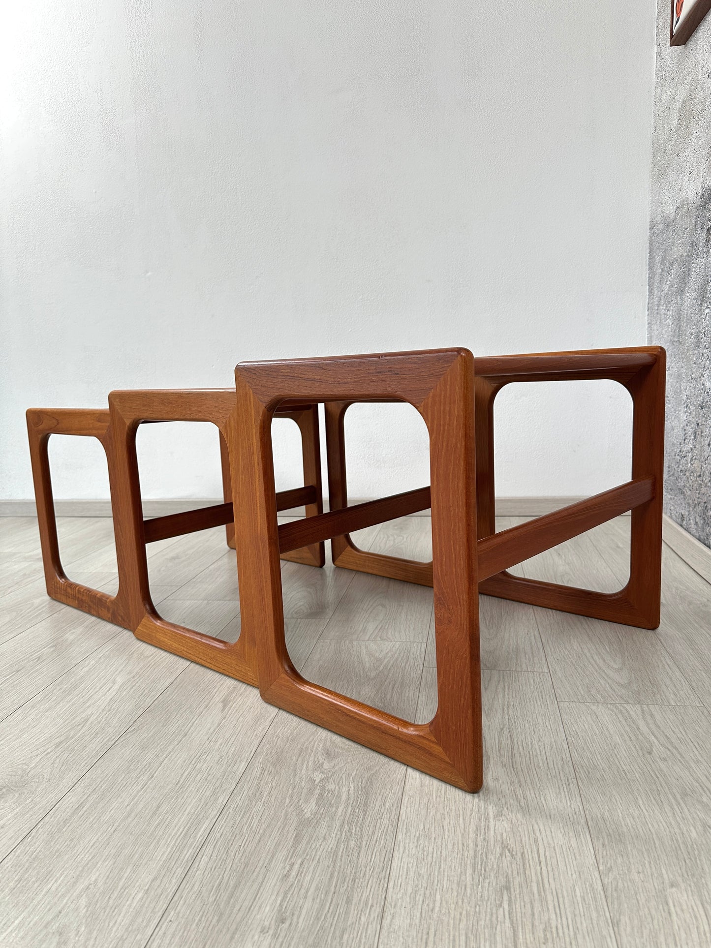 Danish Teak 3-Satztische / Couchtische Salin Nyborg, 1960er