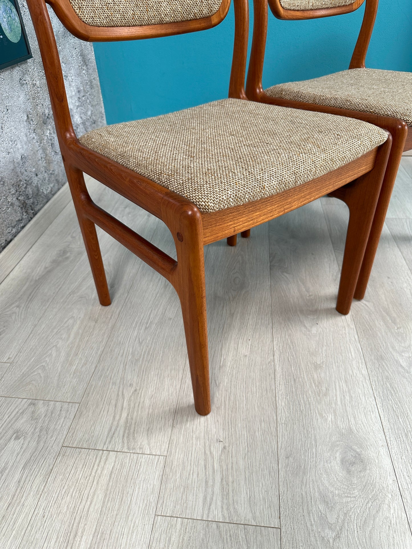 2er Set Dänische Teak Stühle by Johannes Andersen für Uldum, 60er