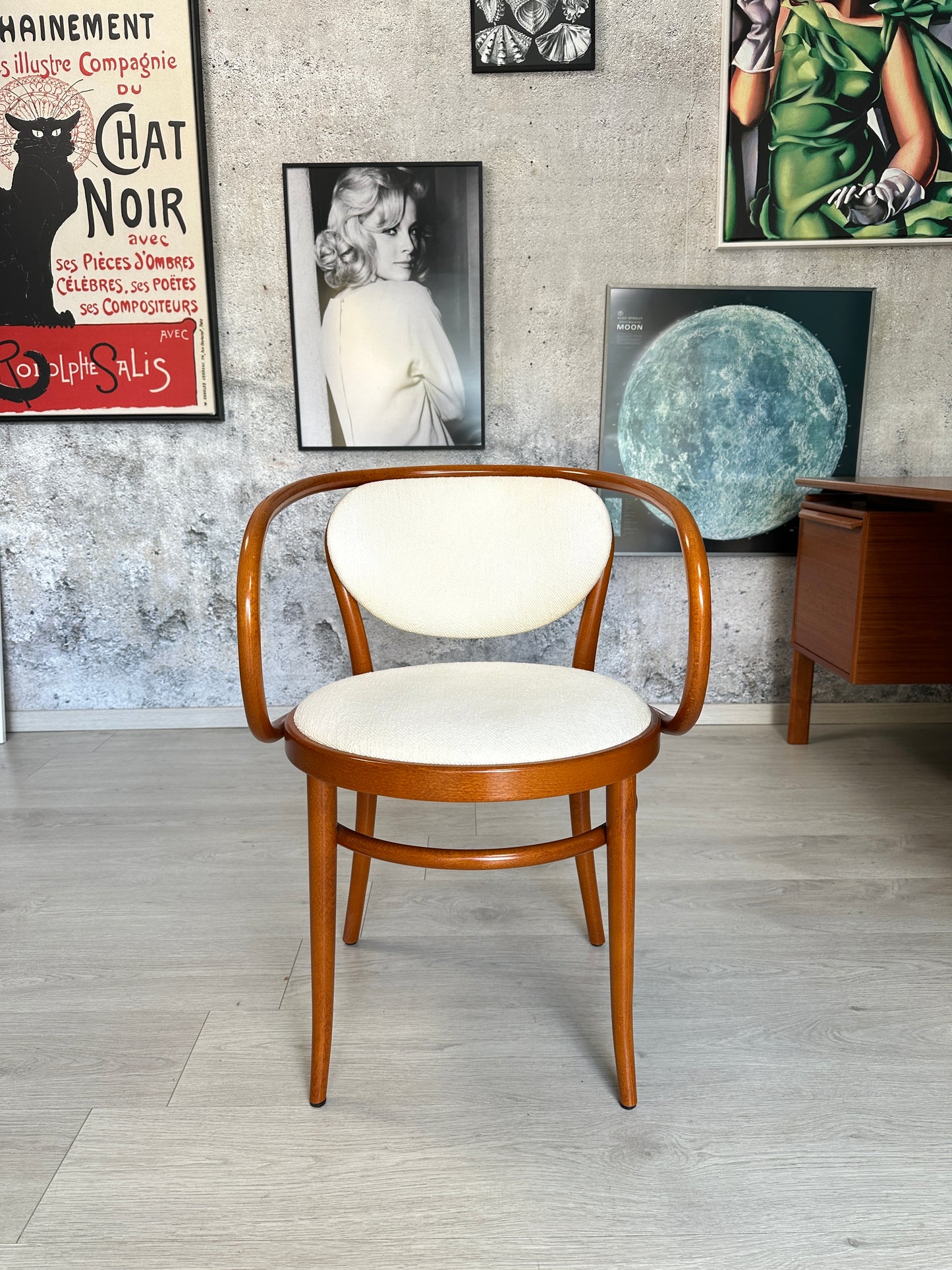 Thonet 210 P Stuhl / Sessel mit Armlehne, 80er