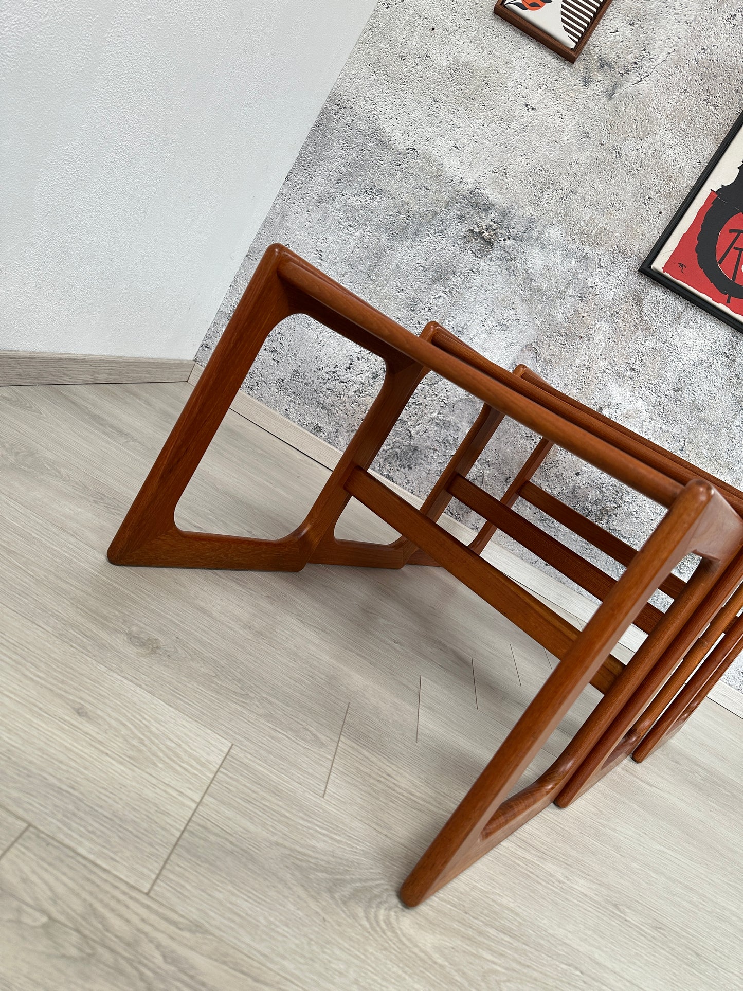 Danish Teak 3-Satztische / Couchtische Salin Nyborg, 1960er
