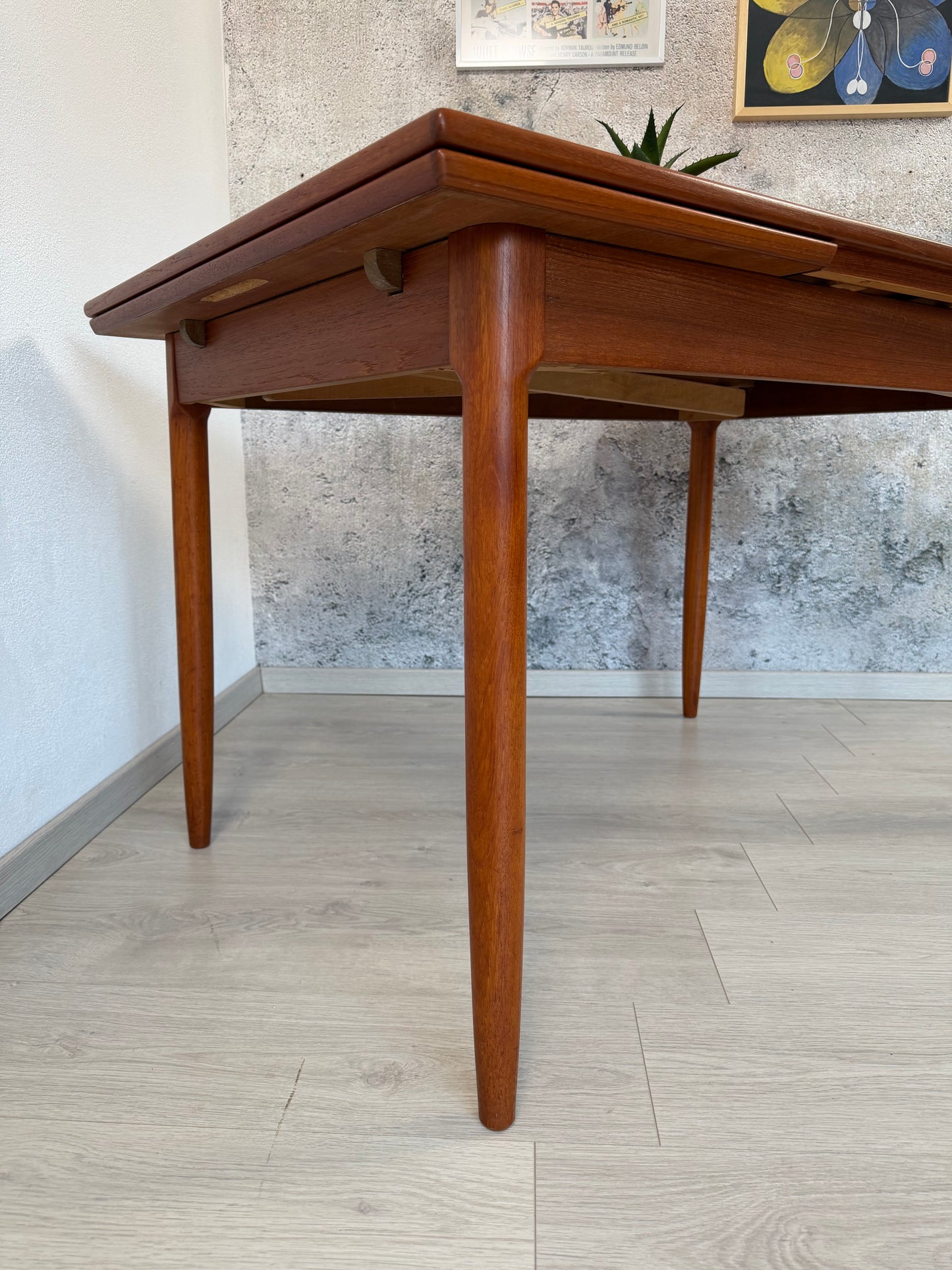 Dänischer Mid Century Teak Esstisch, 1960er