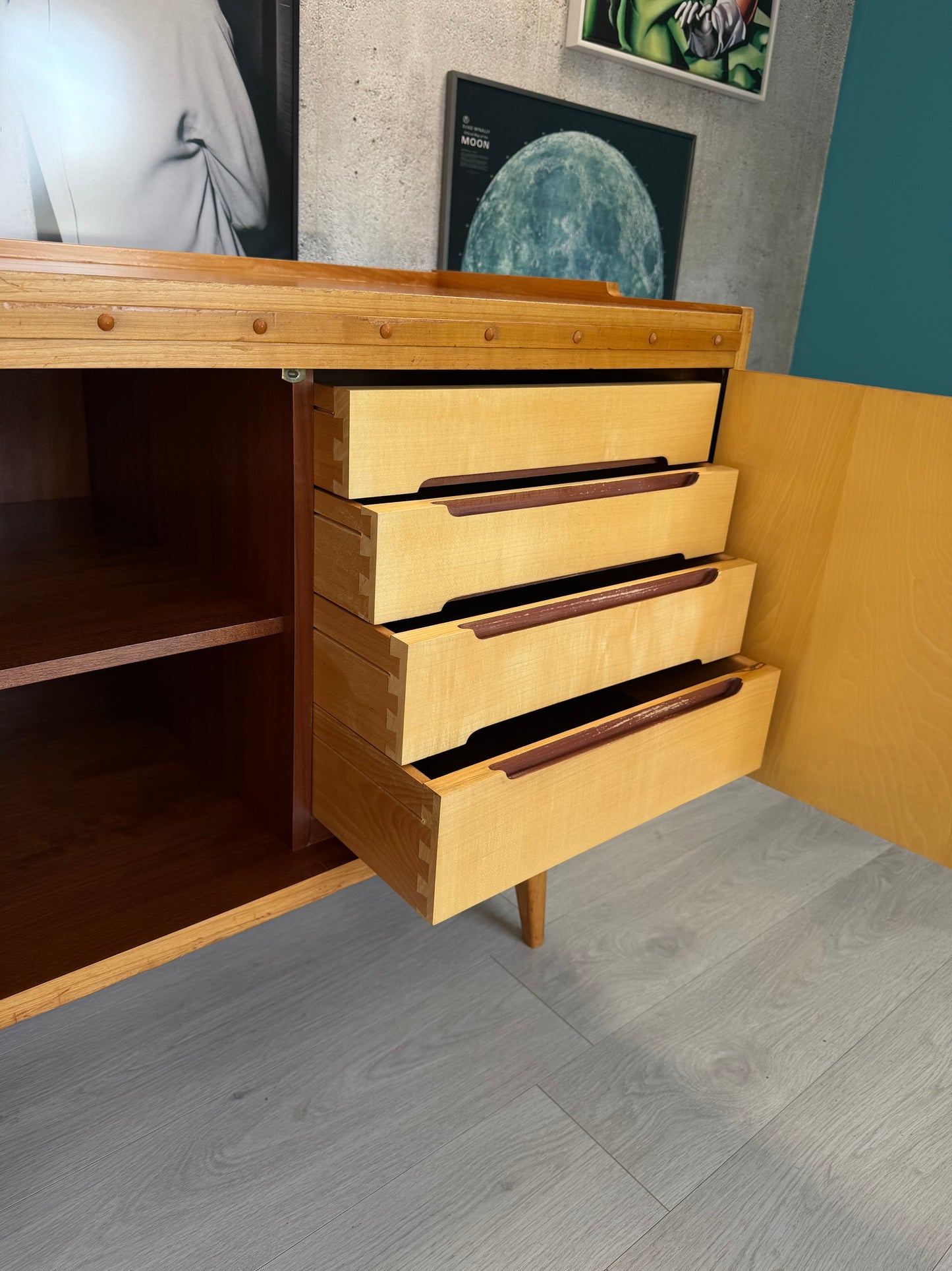 Deutsches Vintage Sideboard „Silvie“, 60er 70er