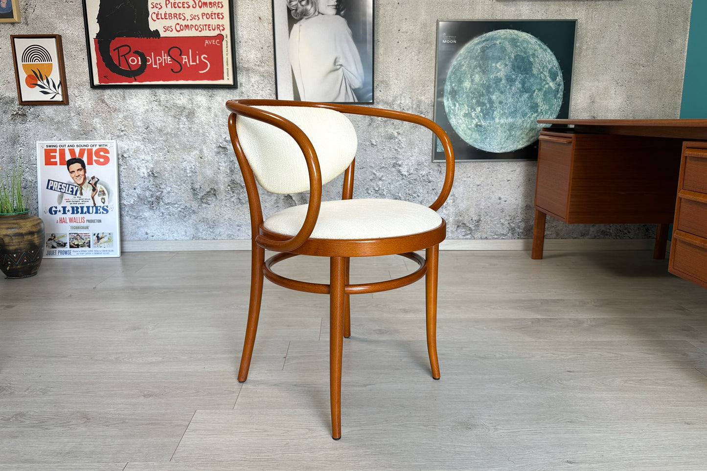 Thonet 210 P Stuhl / Sessel mit Armlehne, 80er