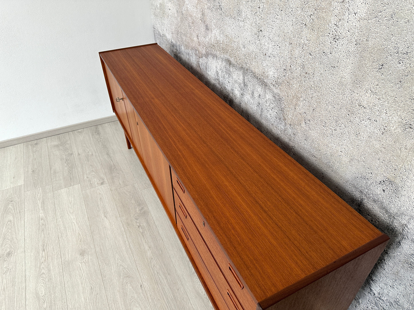 MidCentury Bartels Teak Sideboard 210cm, 60er Jahre