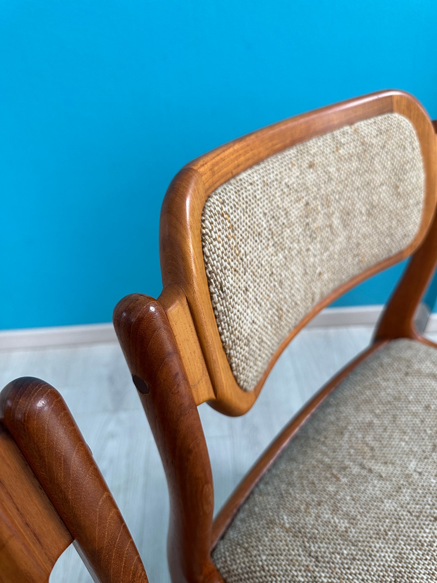 2er Set Dänische Teak Stühle by Johannes Andersen für Uldum, 60er