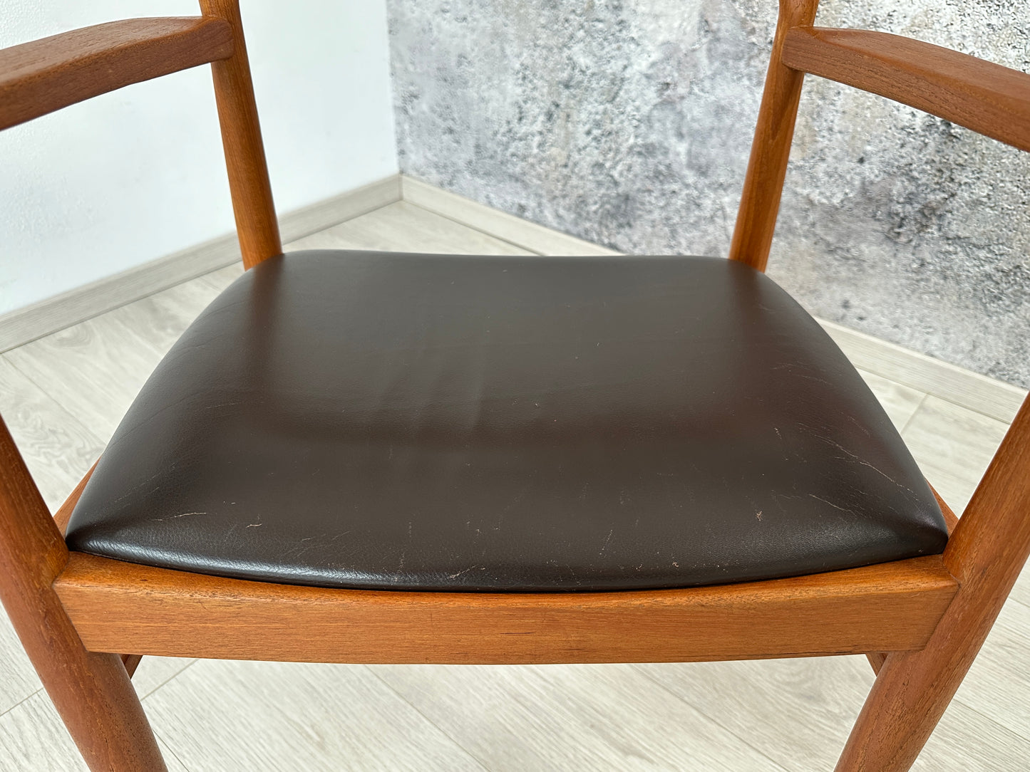 Danish Teak-Armlehnenstuhl / Schreibtischstuhl Kjaernulf für KS Møbler, 60er