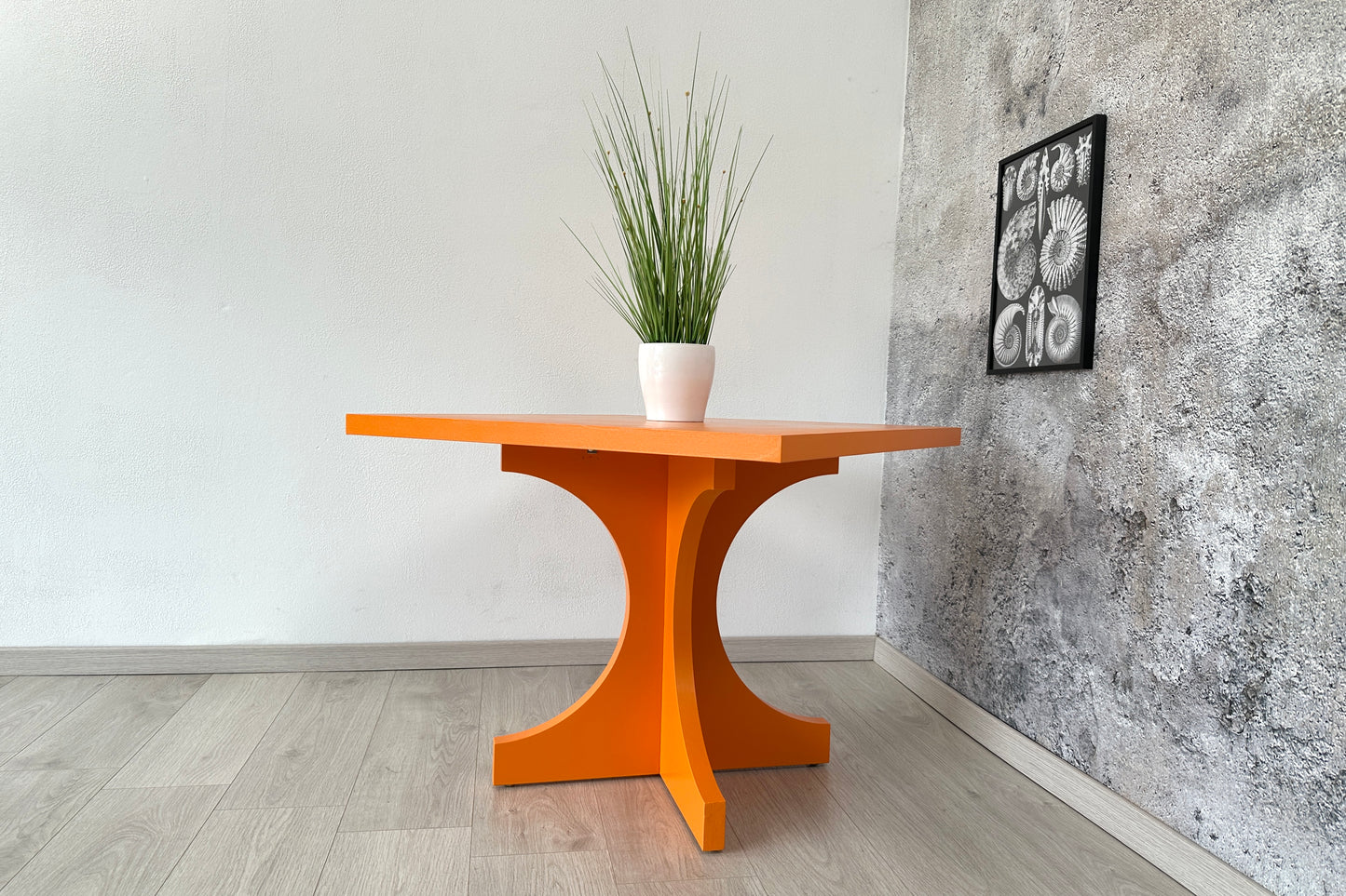 Oranger Couchtisch / Beistelltisch, 1960er 1970er