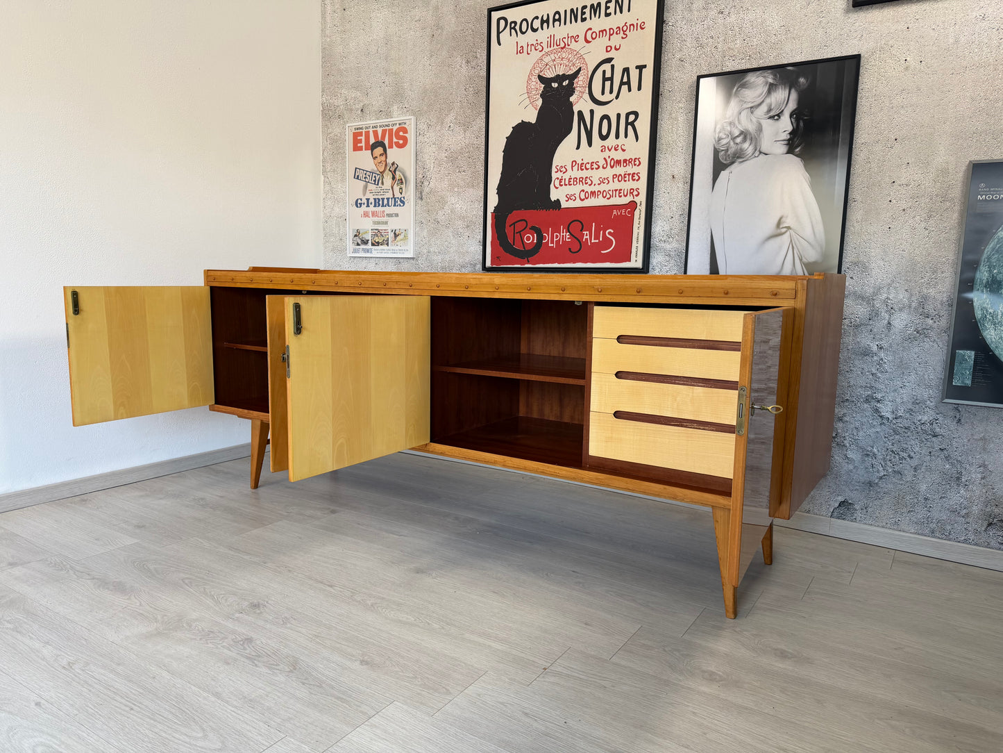Deutsches Vintage Sideboard „Silvie“, 60er 70er