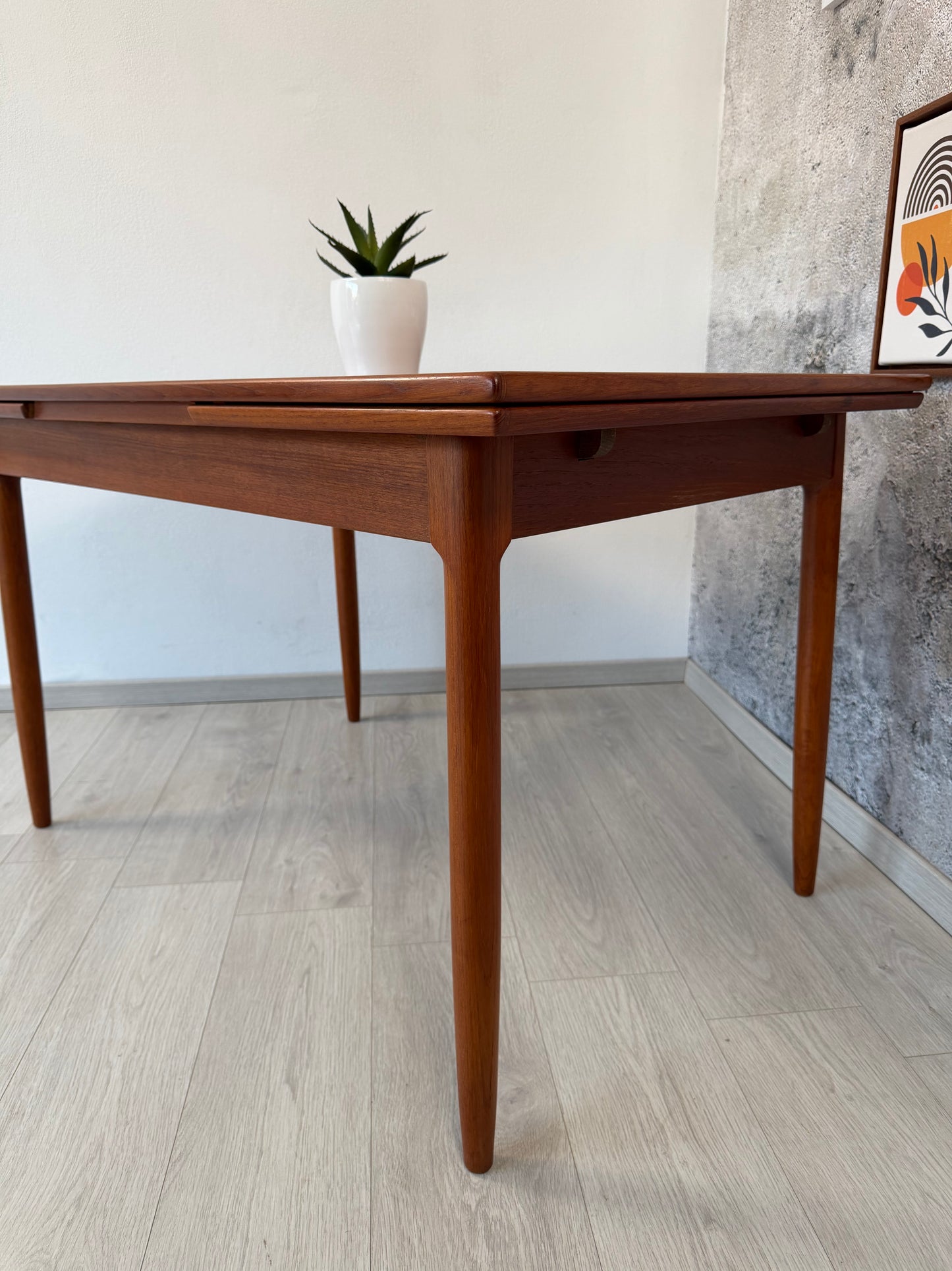 Dänischer Mid Century Teak Esstisch, 1960er
