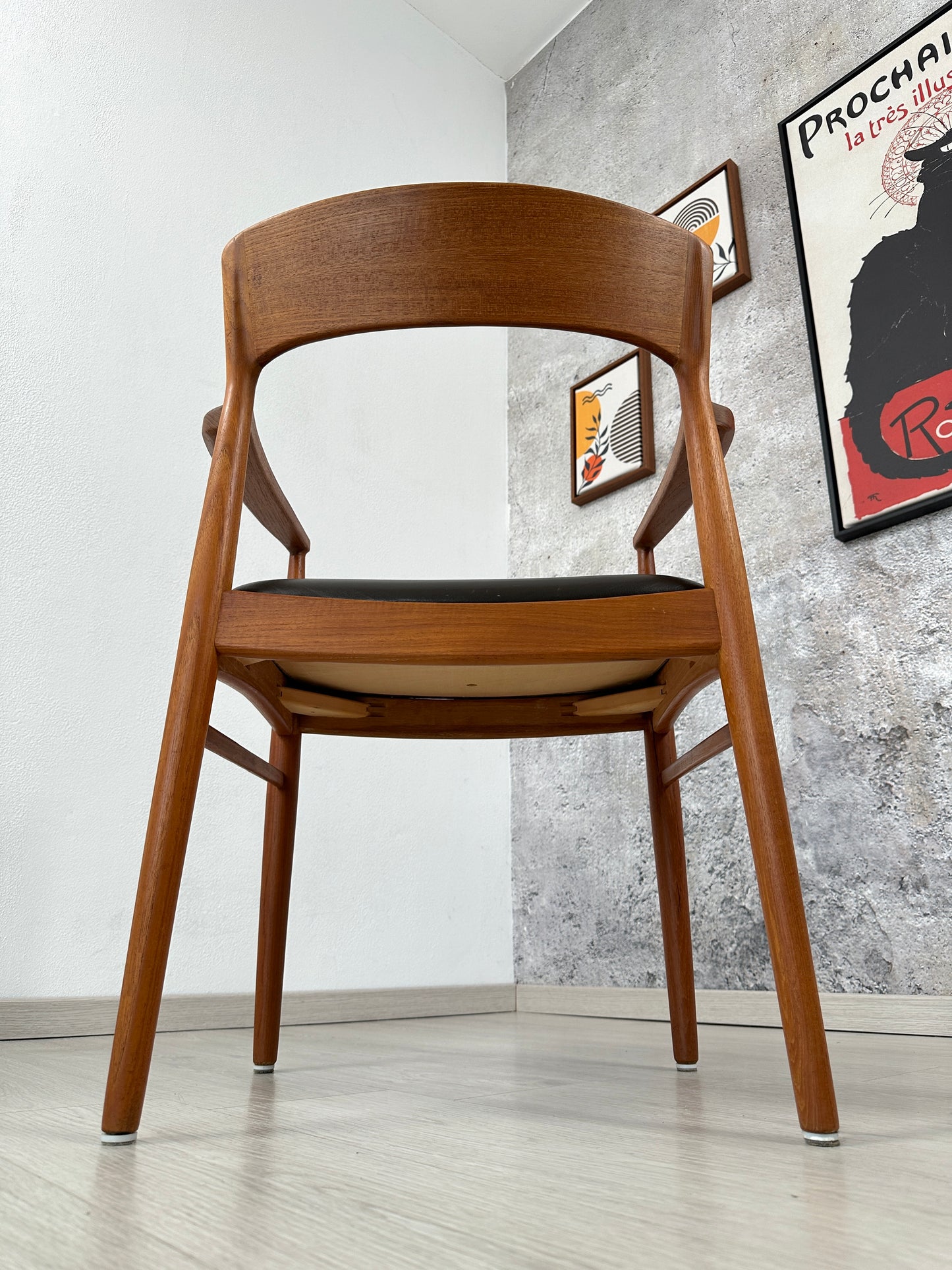 Danish Teak-Armlehnenstuhl / Schreibtischstuhl Kjaernulf für KS Møbler, 60er