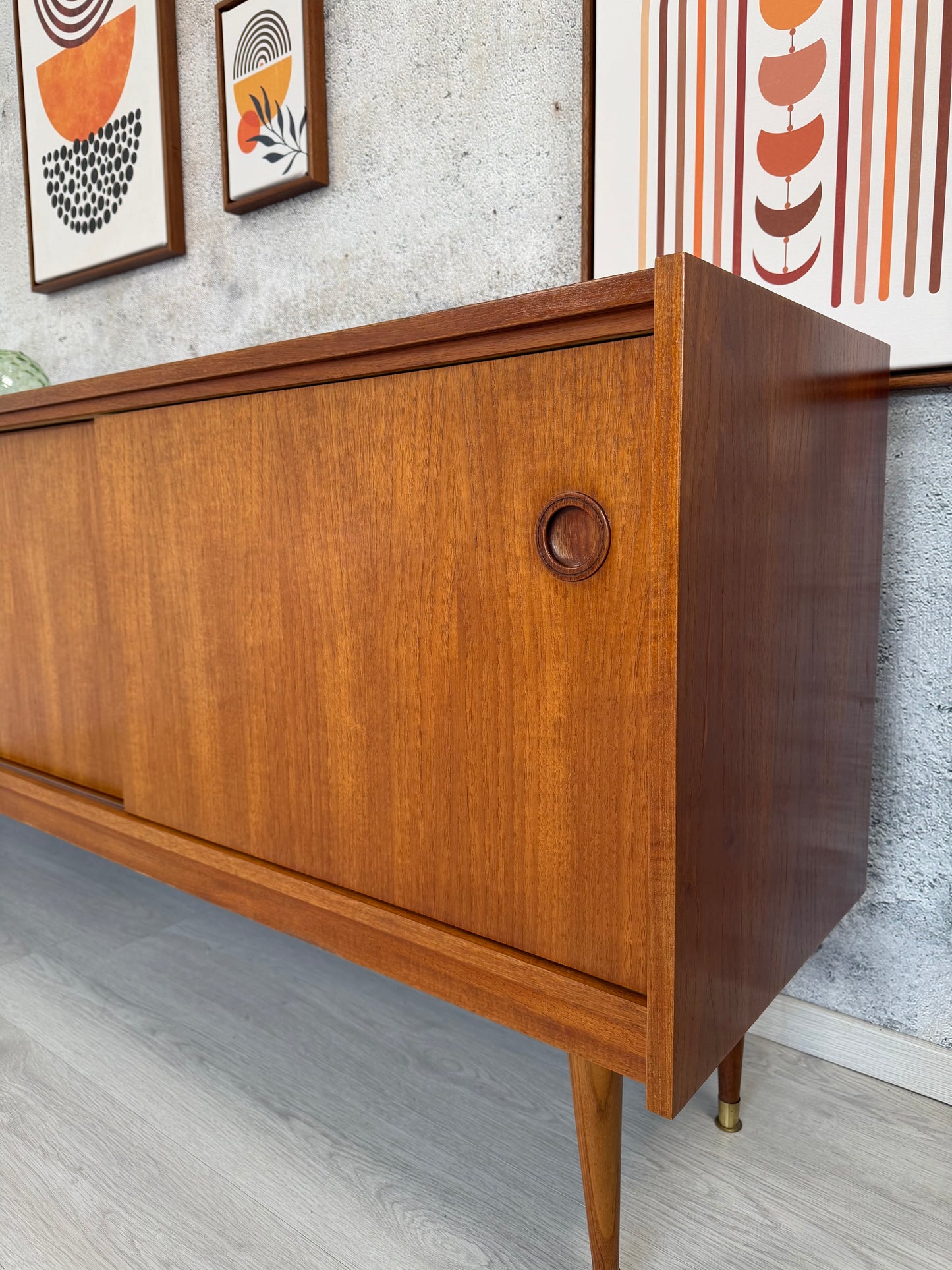 Mid Century Teak Sideboard 200cm, 1960er