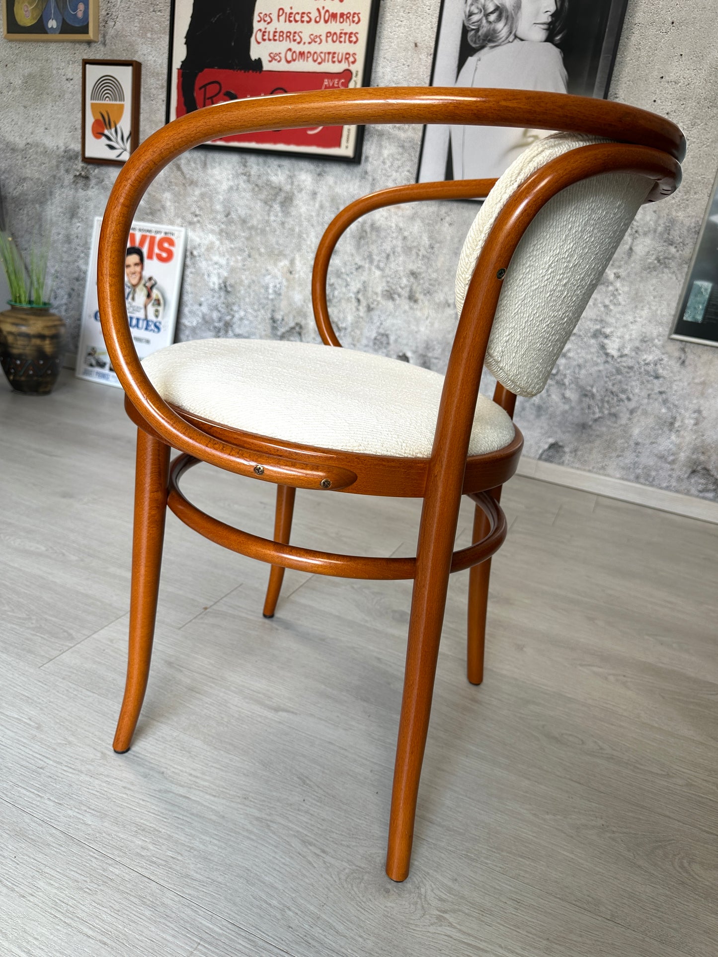Thonet 210 P Stuhl / Sessel mit Armlehne, 80er
