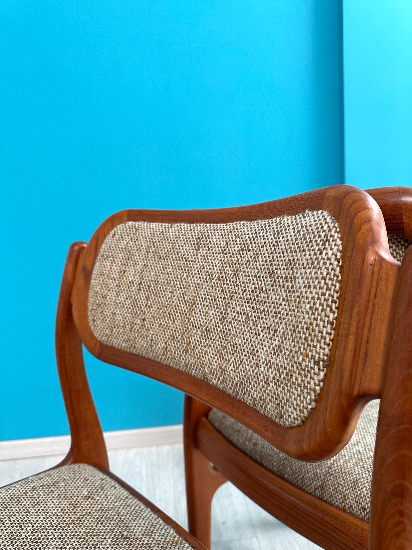 2er Set Dänische Teak Stühle by Johannes Andersen für Uldum, 60er