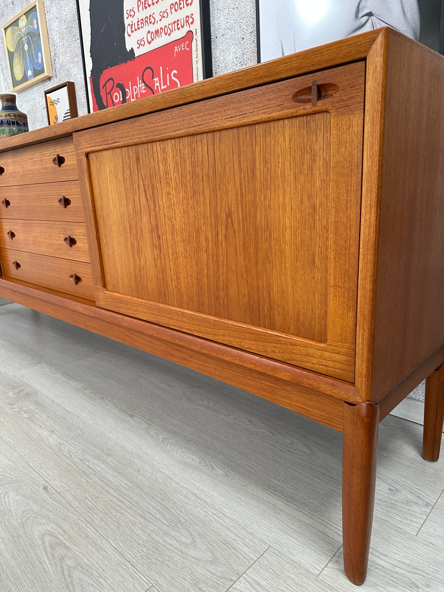 Dänisches Teak Sideboard by H.W. Klein für Bramin, 1960er