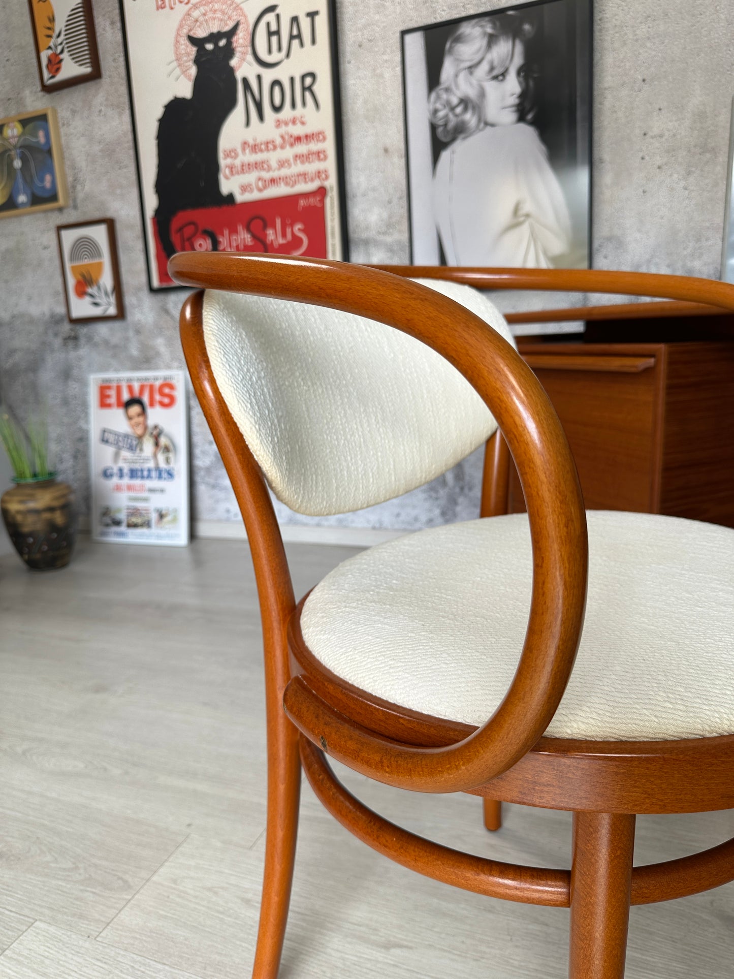 Thonet 210 P Stuhl / Sessel mit Armlehne, 80er