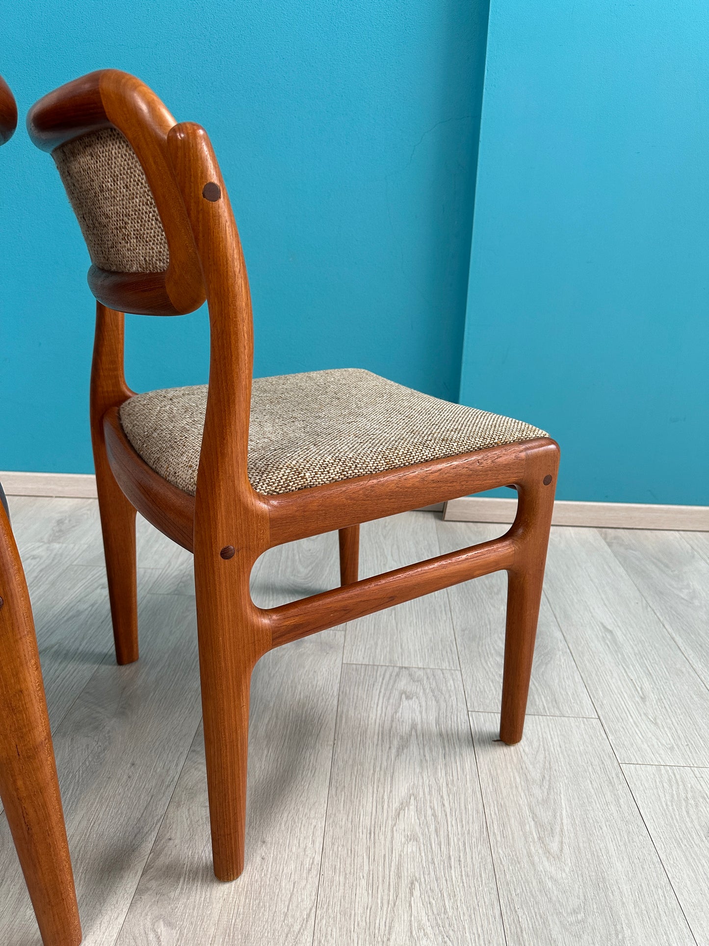 2er Set Dänische Teak Stühle by Johannes Andersen für Uldum, 60er