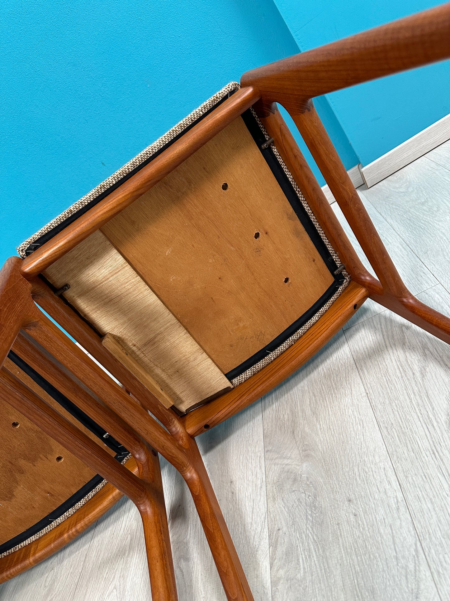 2er Set Dänische Teak Stühle by Johannes Andersen für Uldum, 60er