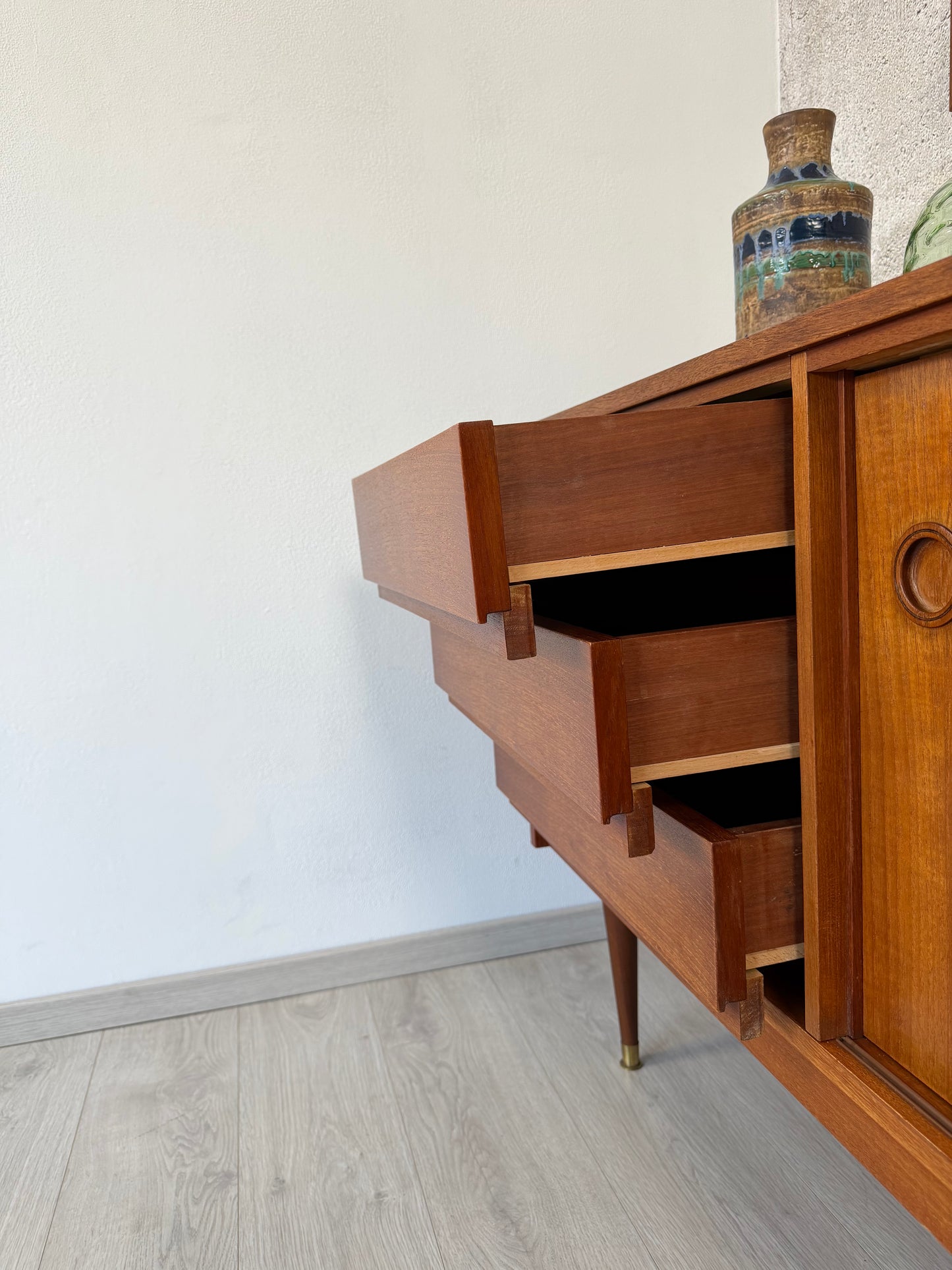 Mid Century Teak Sideboard 200cm, 1960er